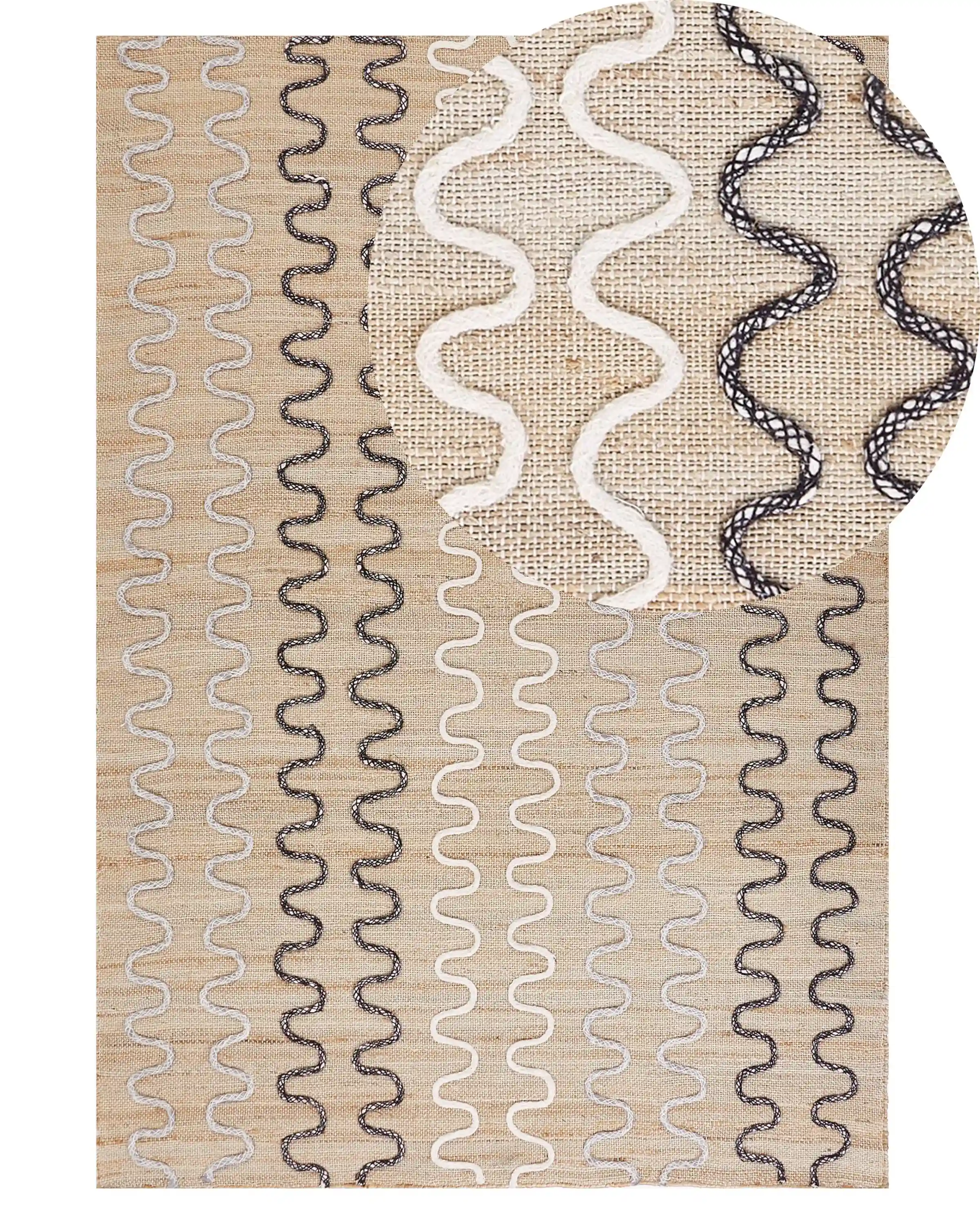 Alfombra SOGUT Beige 140 x 200 cm Yute
