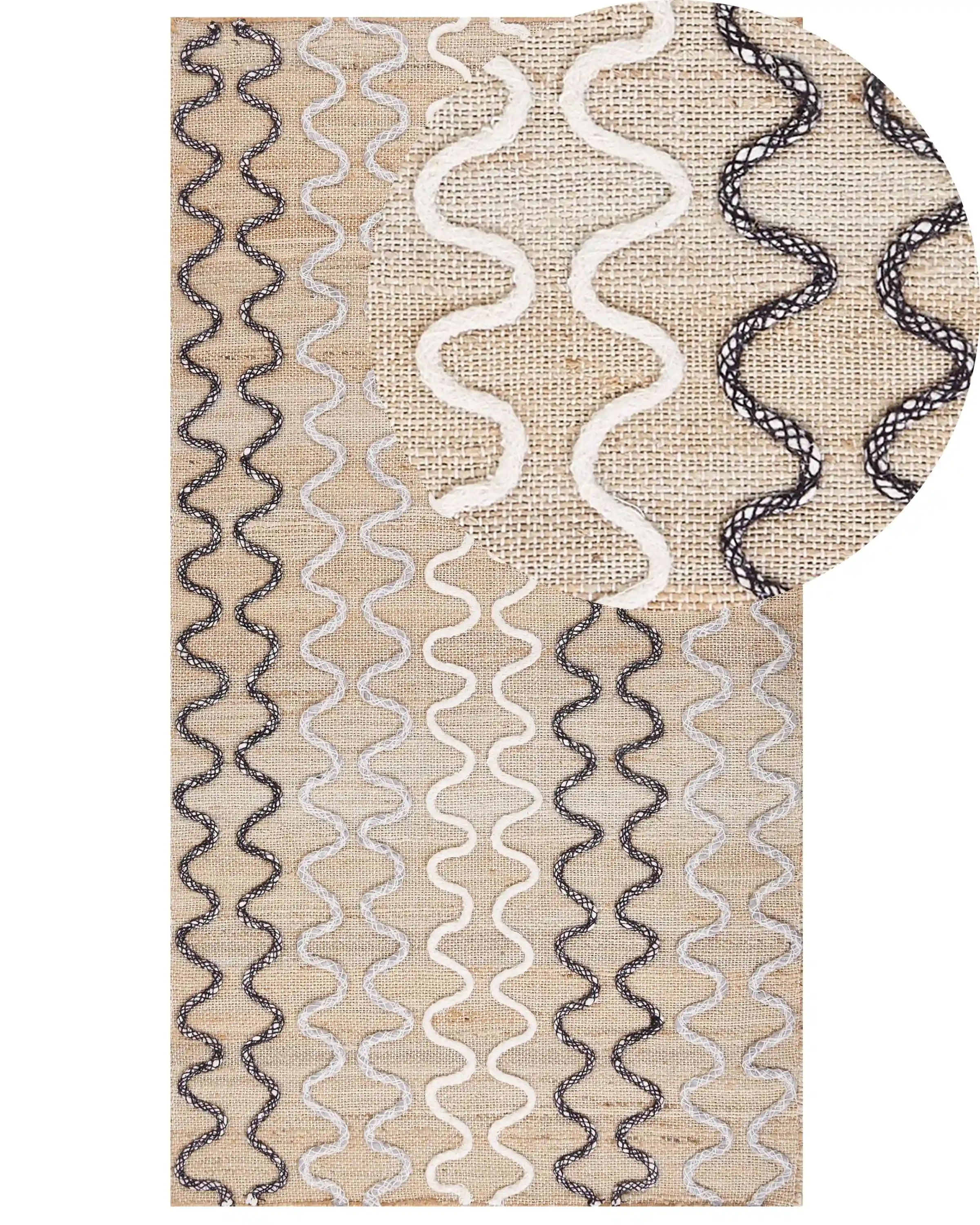 Alfombra SOGUT Beige 80 x 150 cm Yute