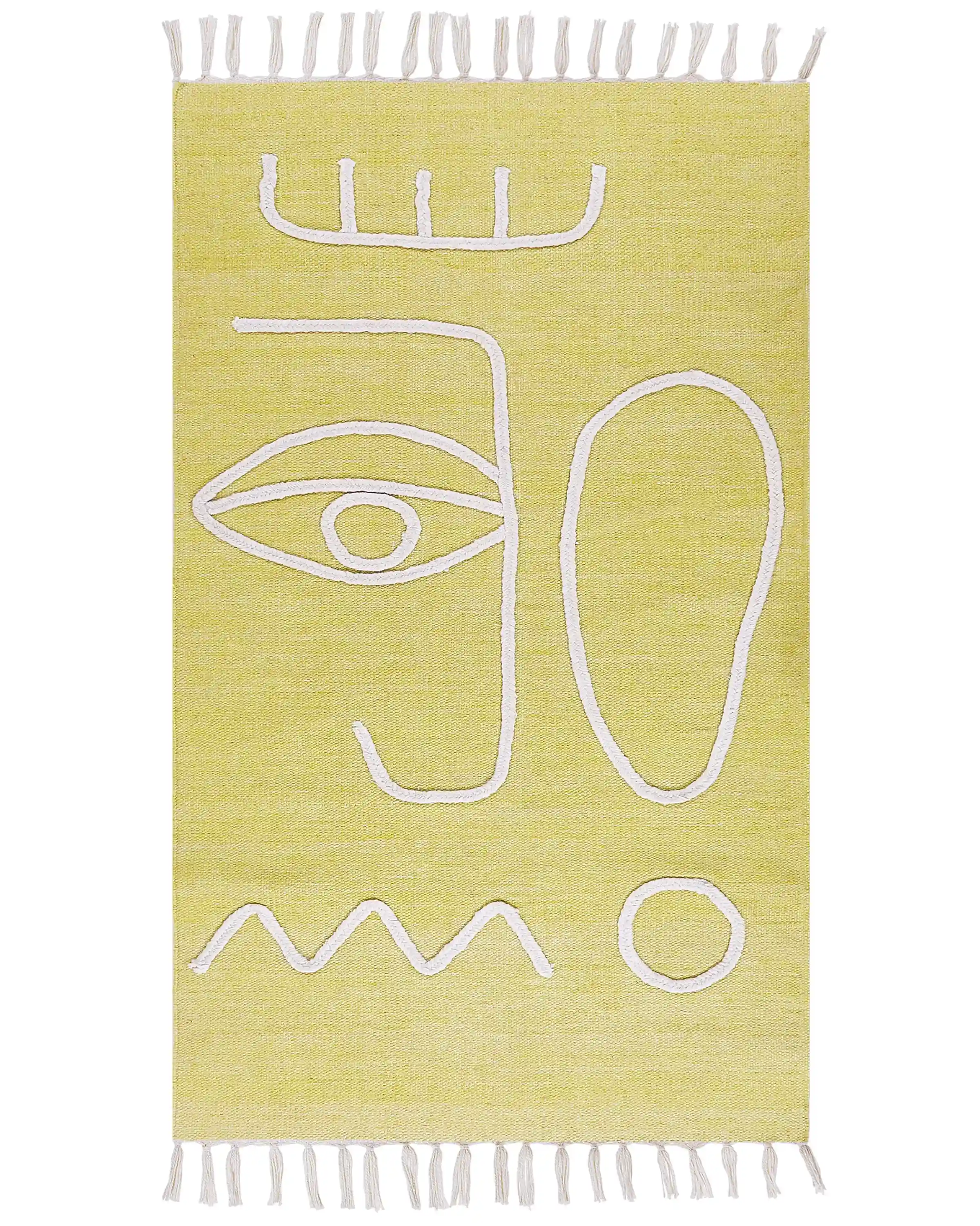 Alfombra de exterior YAVU Amarillo 80 x 150 cm