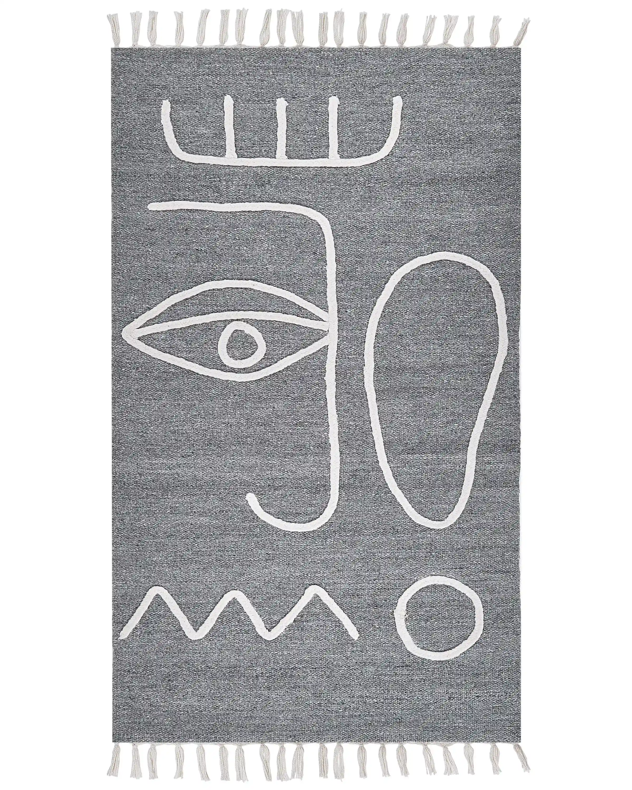 Alfombra de exterior YAVU Gris 80 x 150 cm