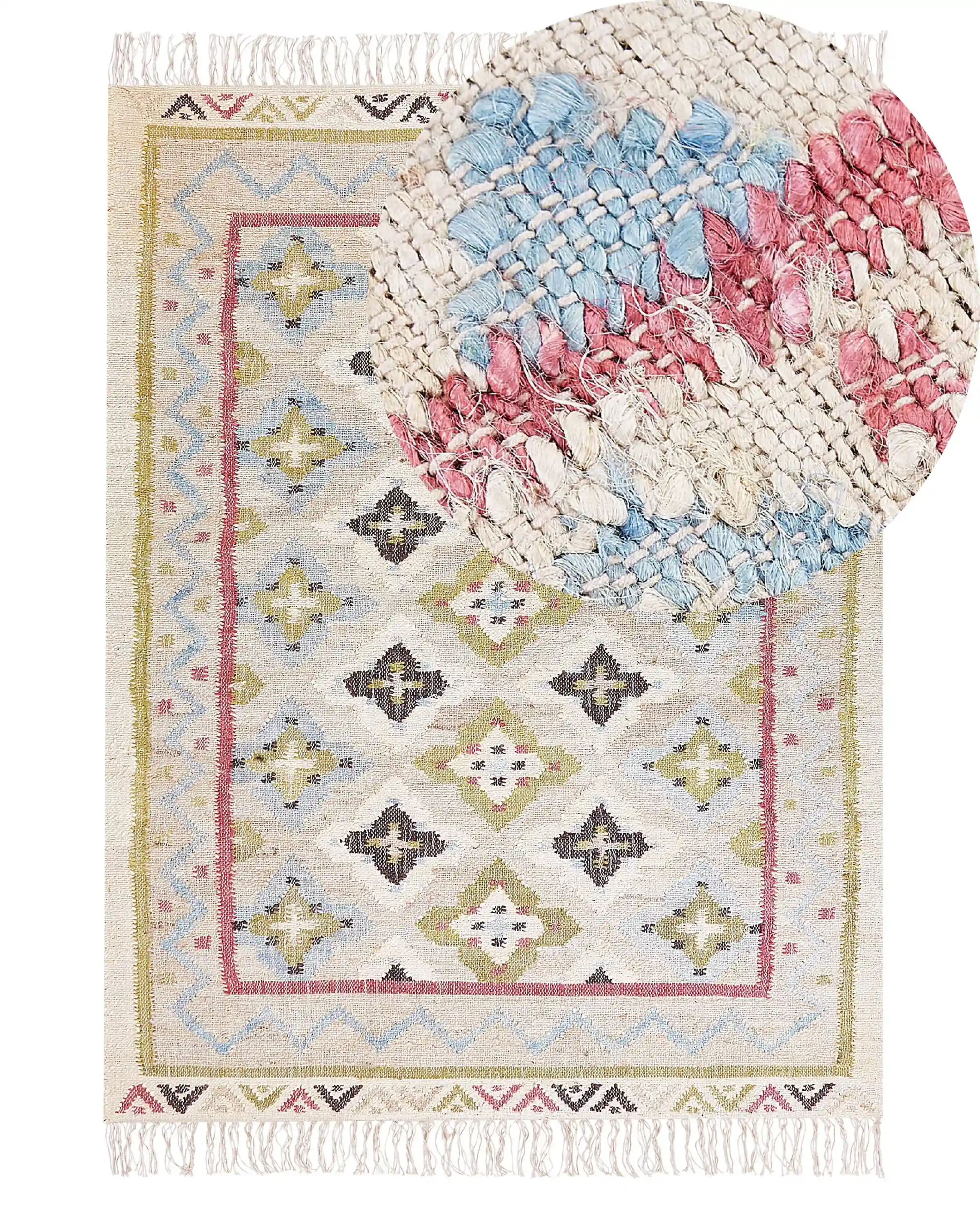 Alfombra TERKOS Multicolor 140 x 200 cm Yute