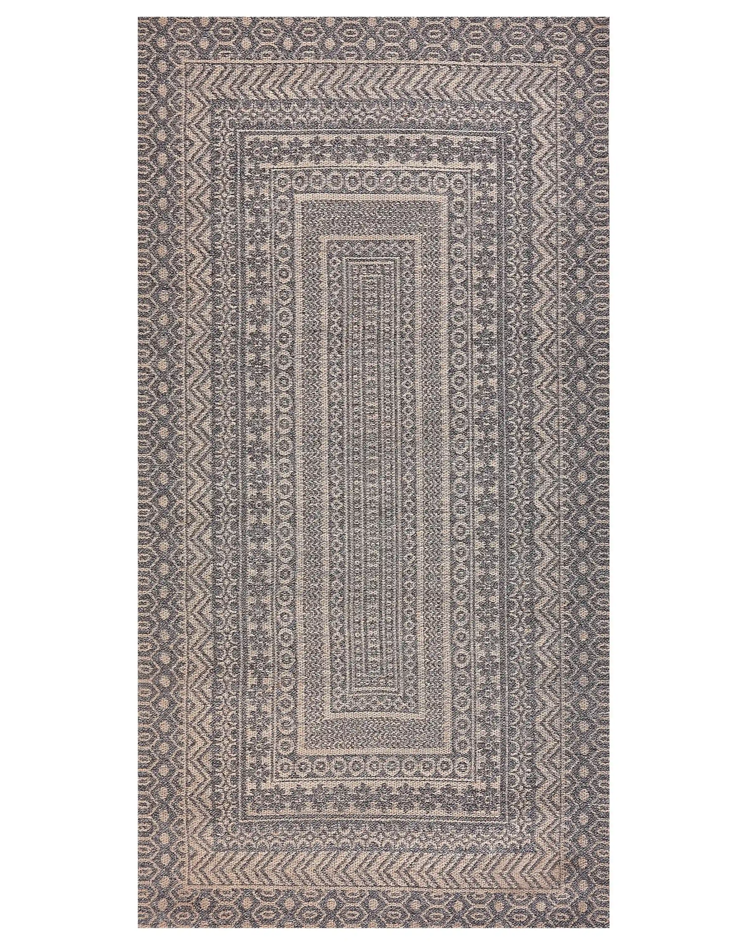 Alfombra BAGLAR Gris 80 x 150 cm Yute