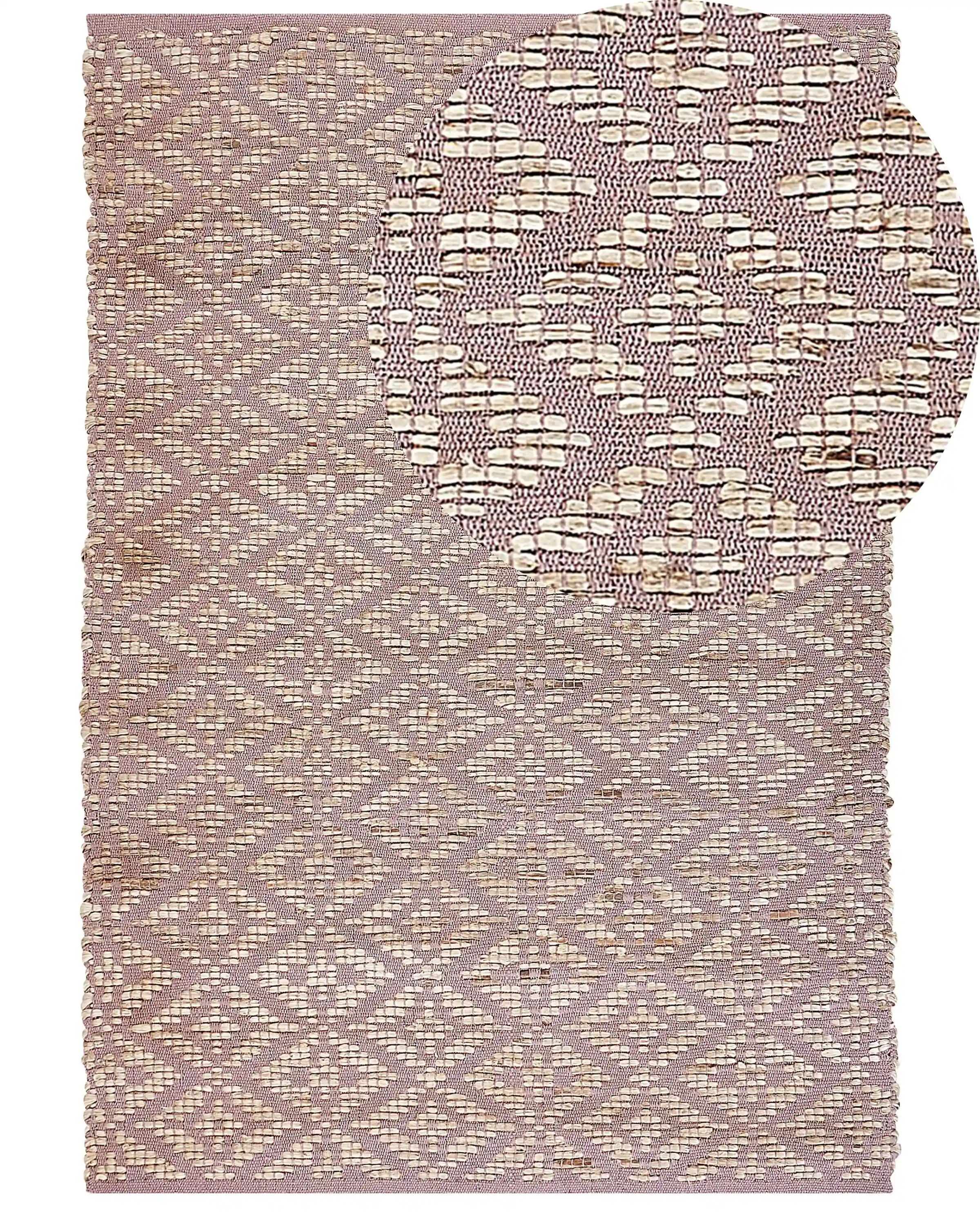 Alfombra GERZE Rosa 160 x 230 cm Algodón