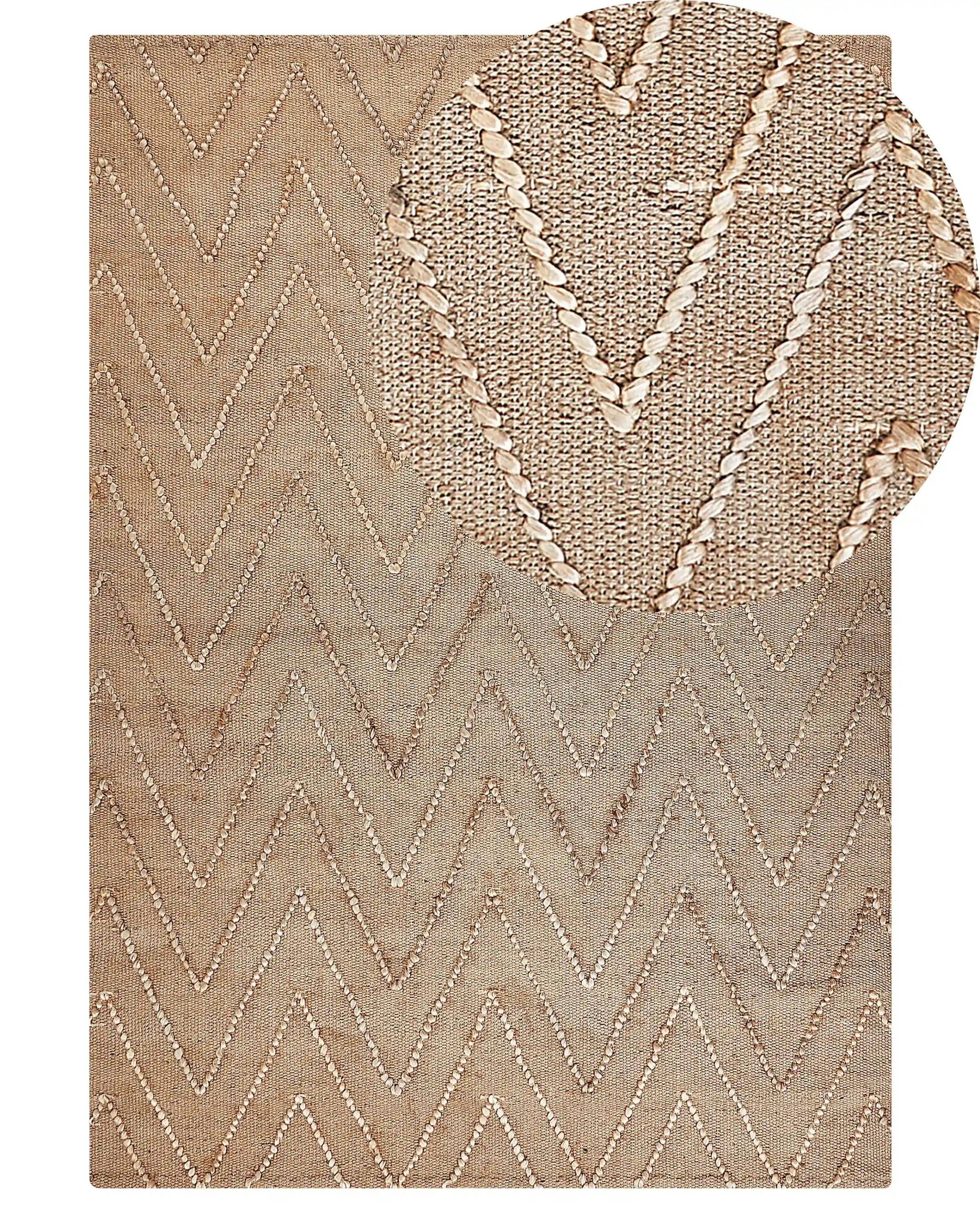Alfombra DADAY Beige 160 x 230 cm Yute