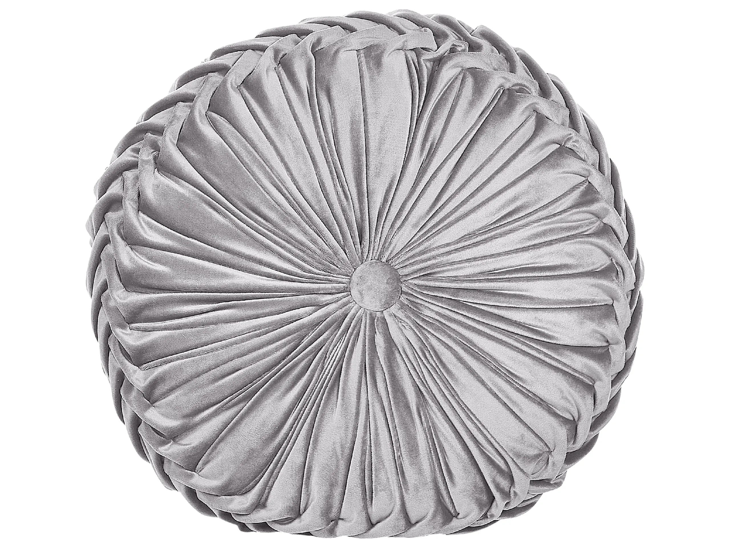 Cojín decorativo UDALA Terciopelo 40 x 40 cm Gris Liso