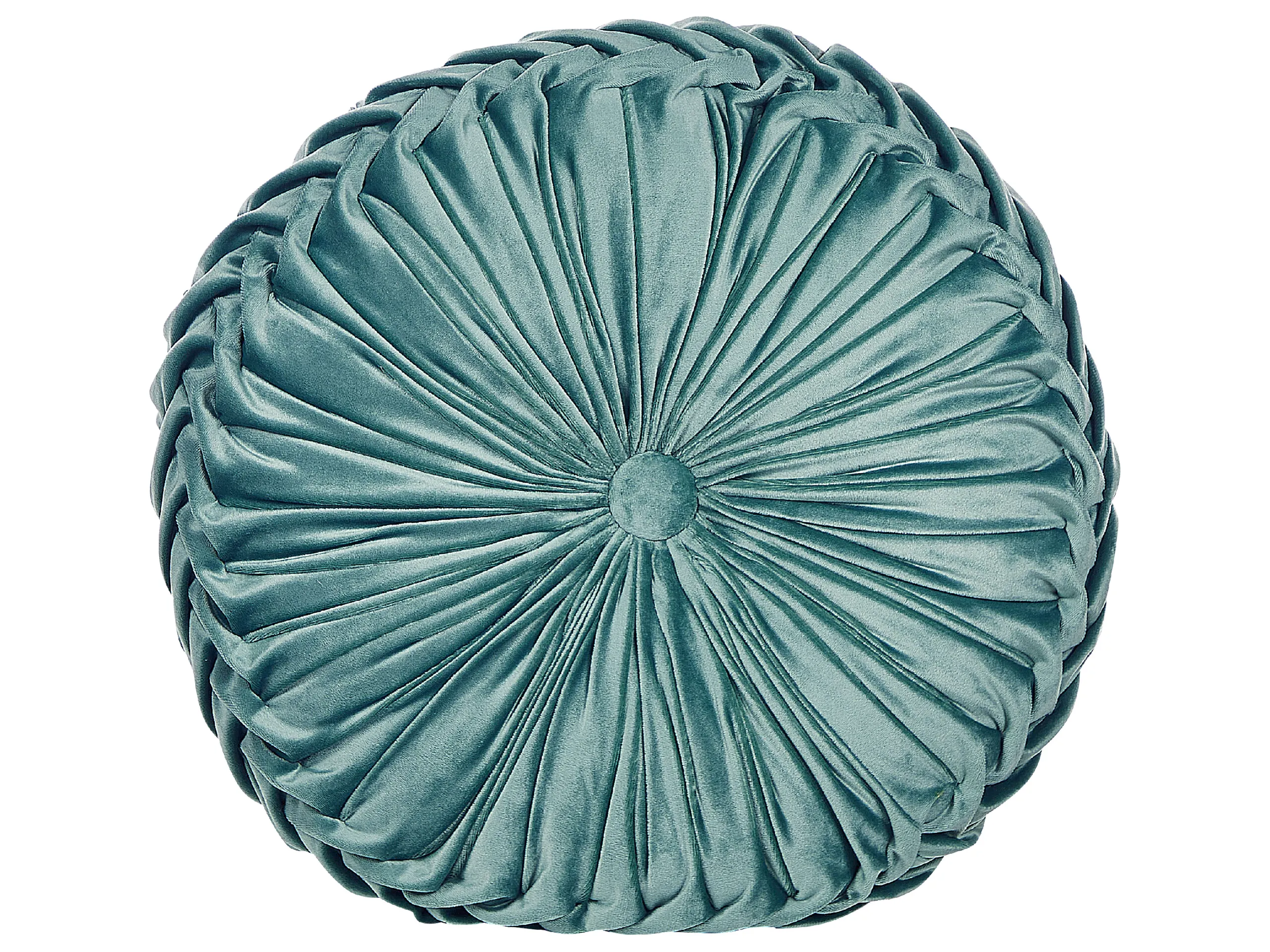 Cojín decorativo UDALA Terciopelo 40 x 40 cm Verde azulado Liso