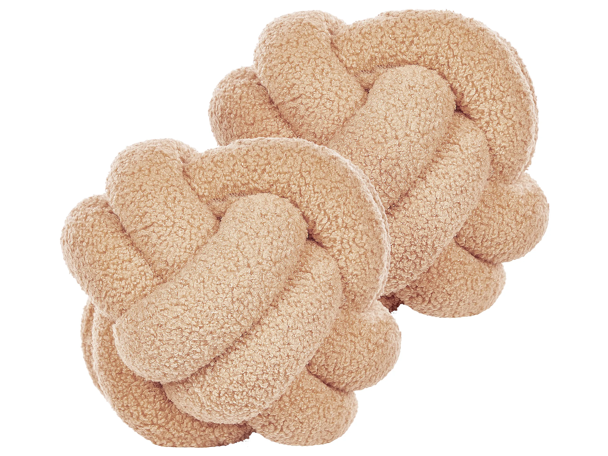 Conjunto de 2 cojines decorativos MALNI Bouclé 19 x 19 cm Arena Liso