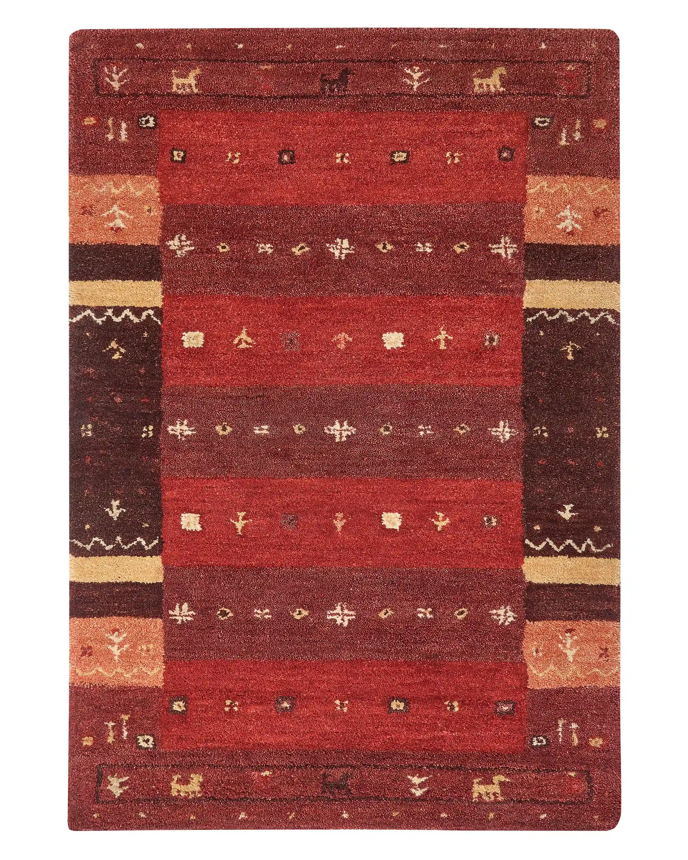 Alfombra SINANLI Multicolor 140 x 200 cm Lana Gabbeh