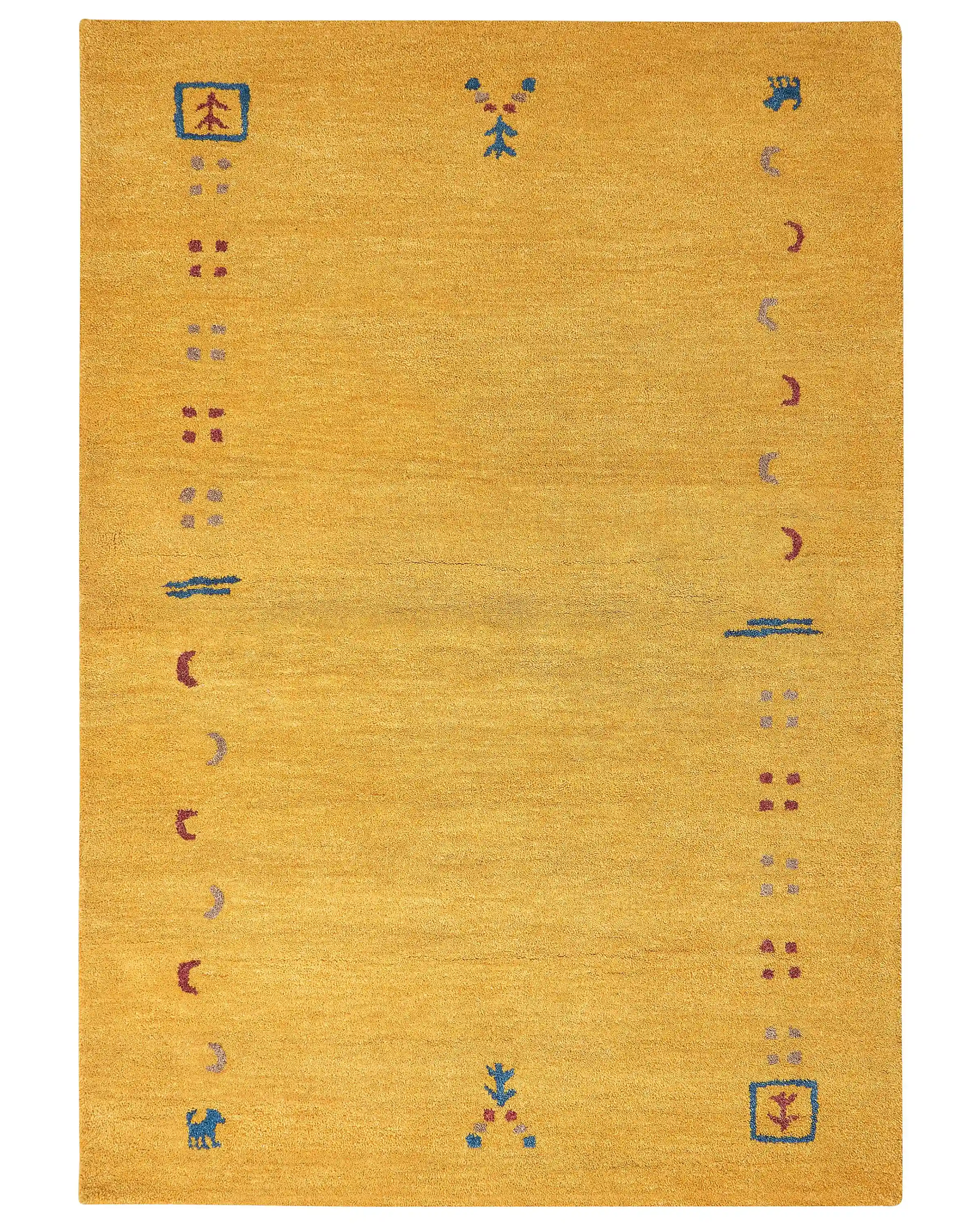 Alfombra AKALAN Amarillo 160 x 230 cm Lana Gabbeh