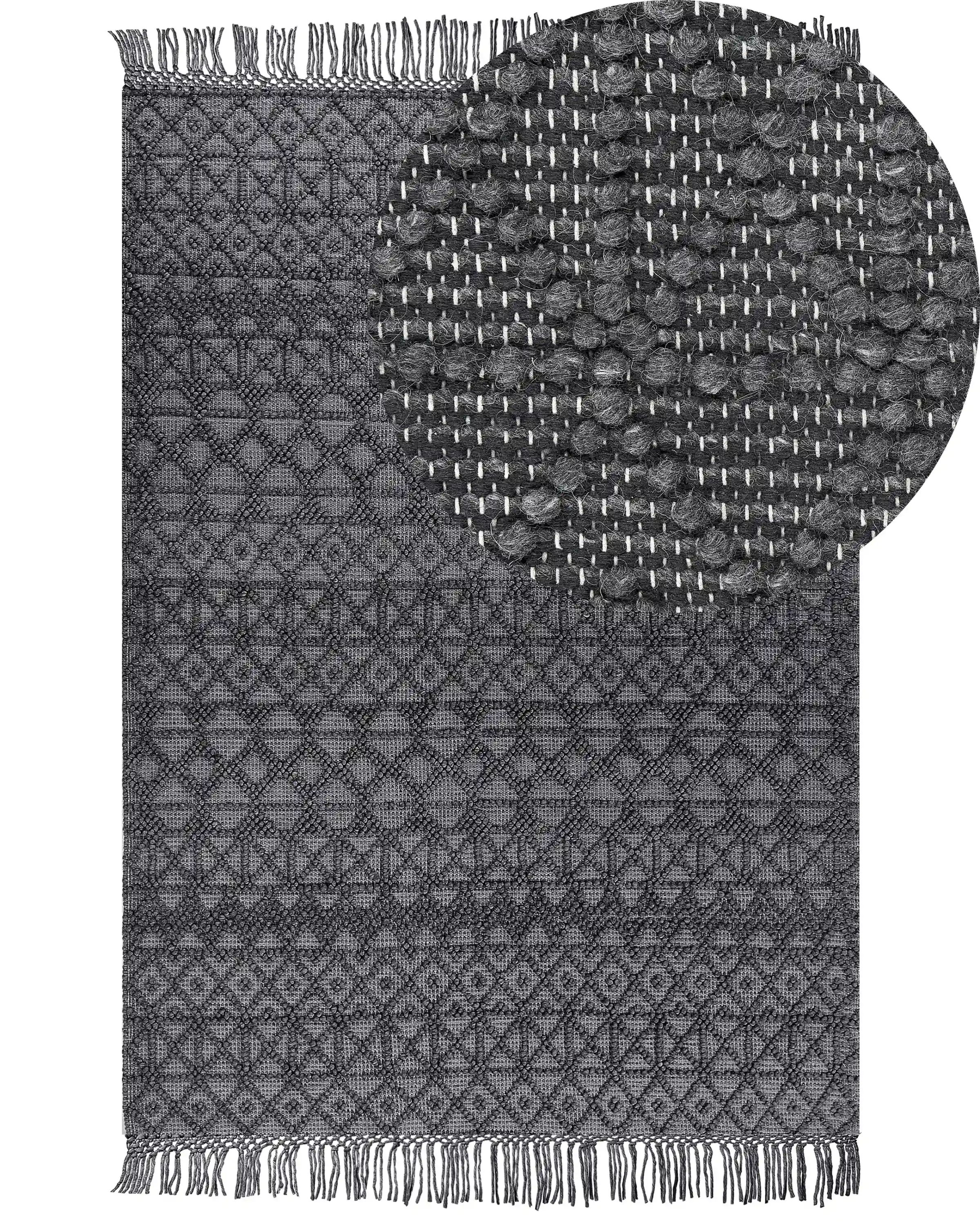 Alfombra ALUCRA Negro 160 x 230 cm Lana