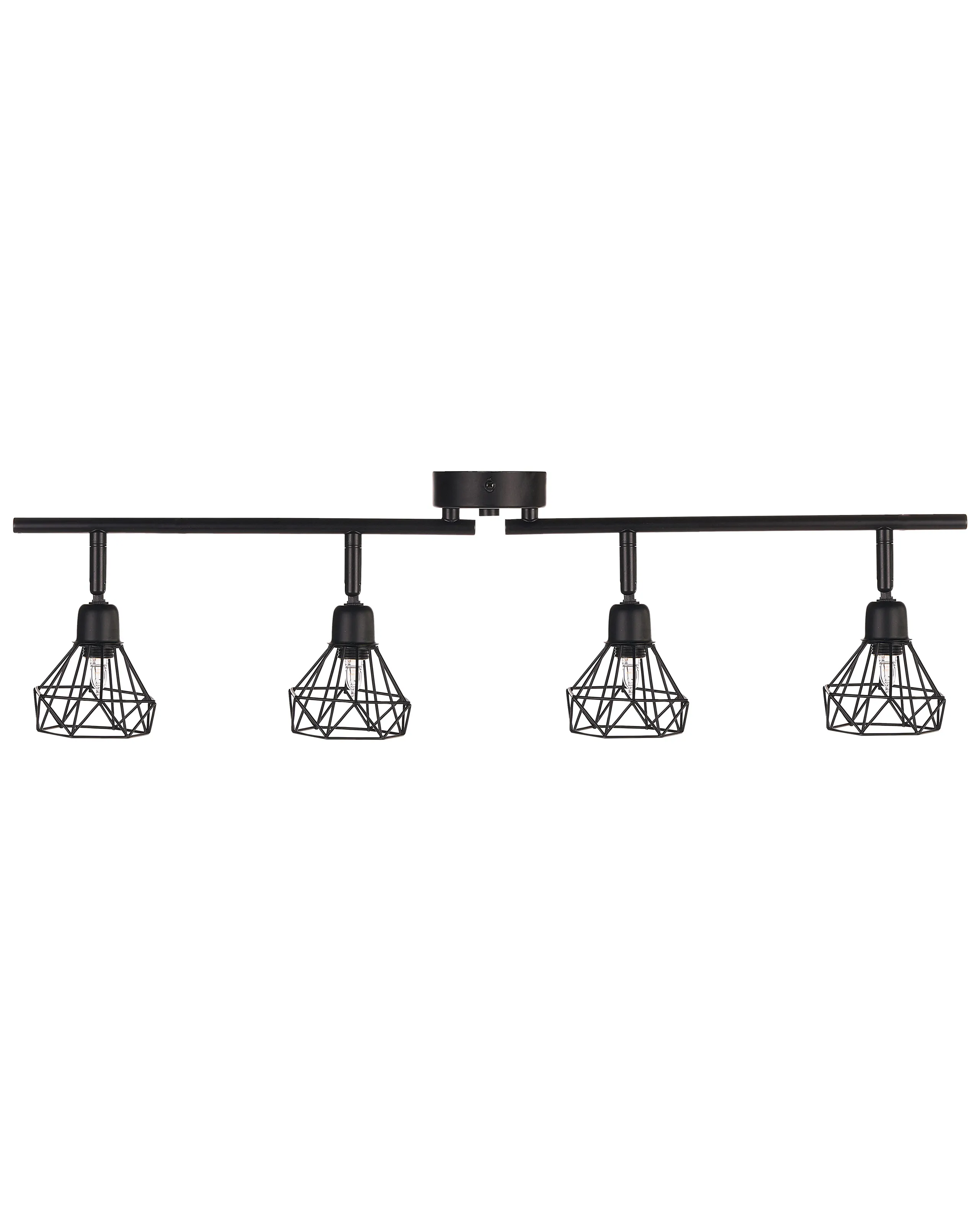 Lámpara de 4 focos ERMA ajustable Metal Negro