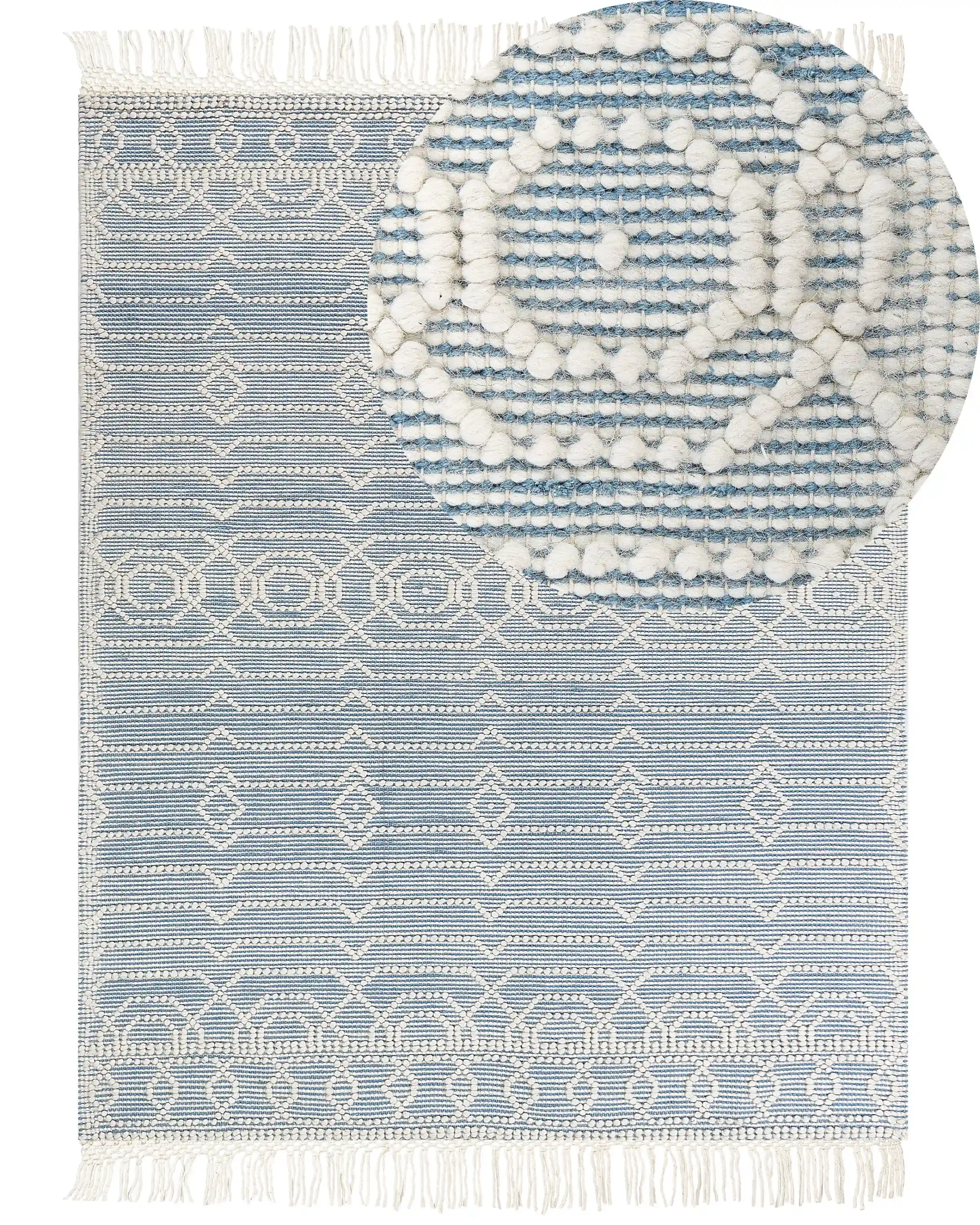 Alfombra ORHANELI Azul 160 x 230 cm Lana