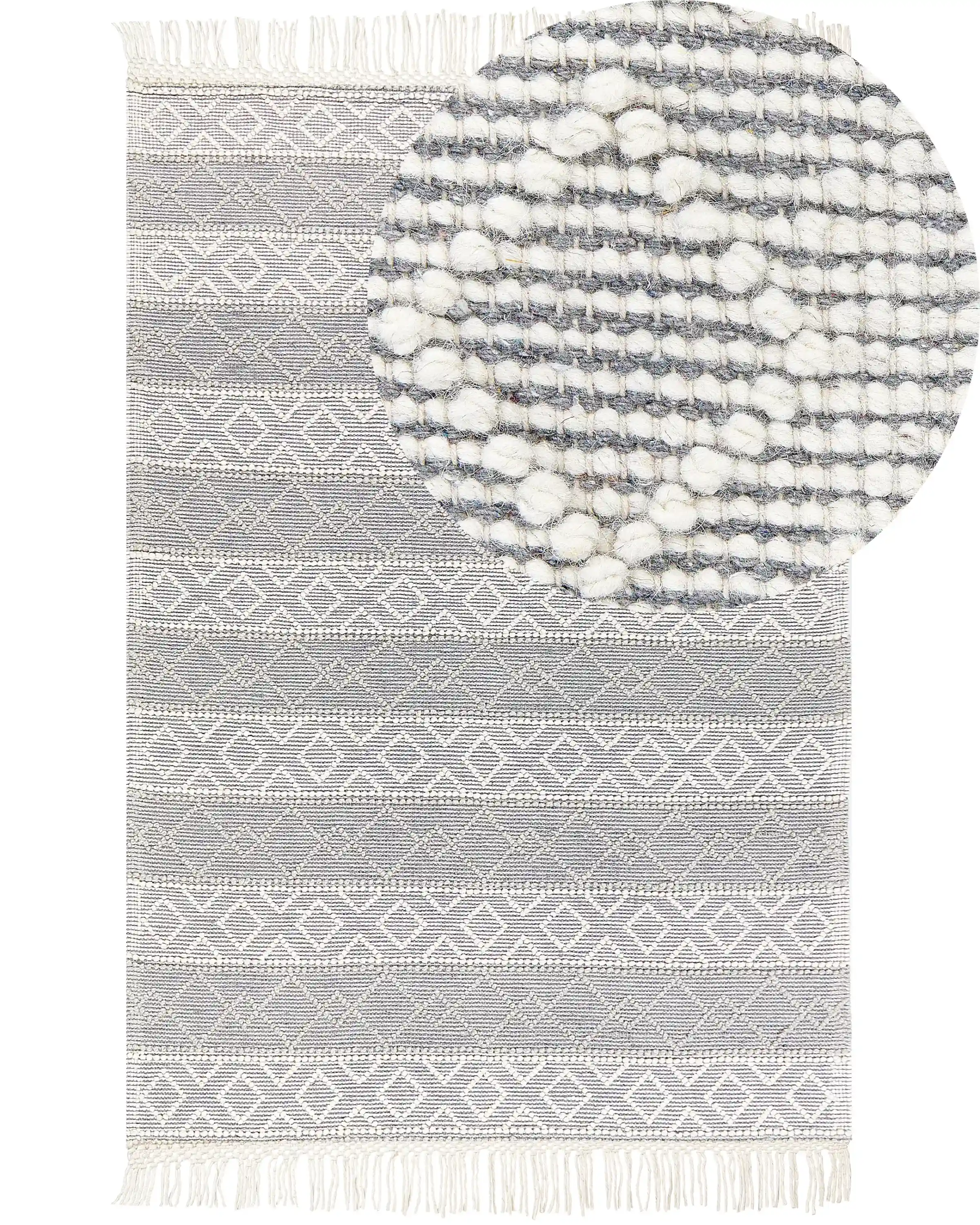 Alfombra TONYA Gris 160 x 230 cm Lana