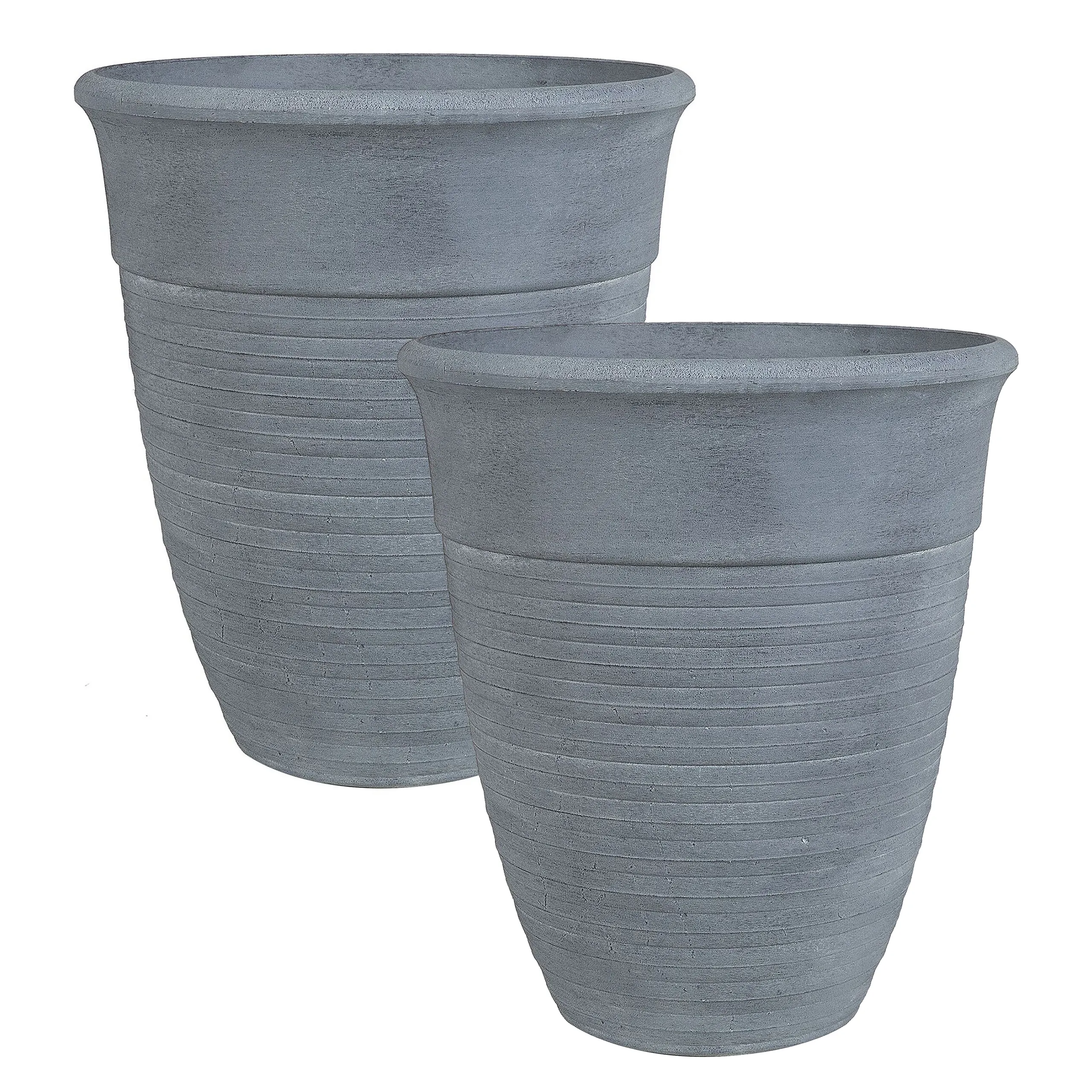 Conjunto de 2 macetas KATALIMA 50 cm Gris