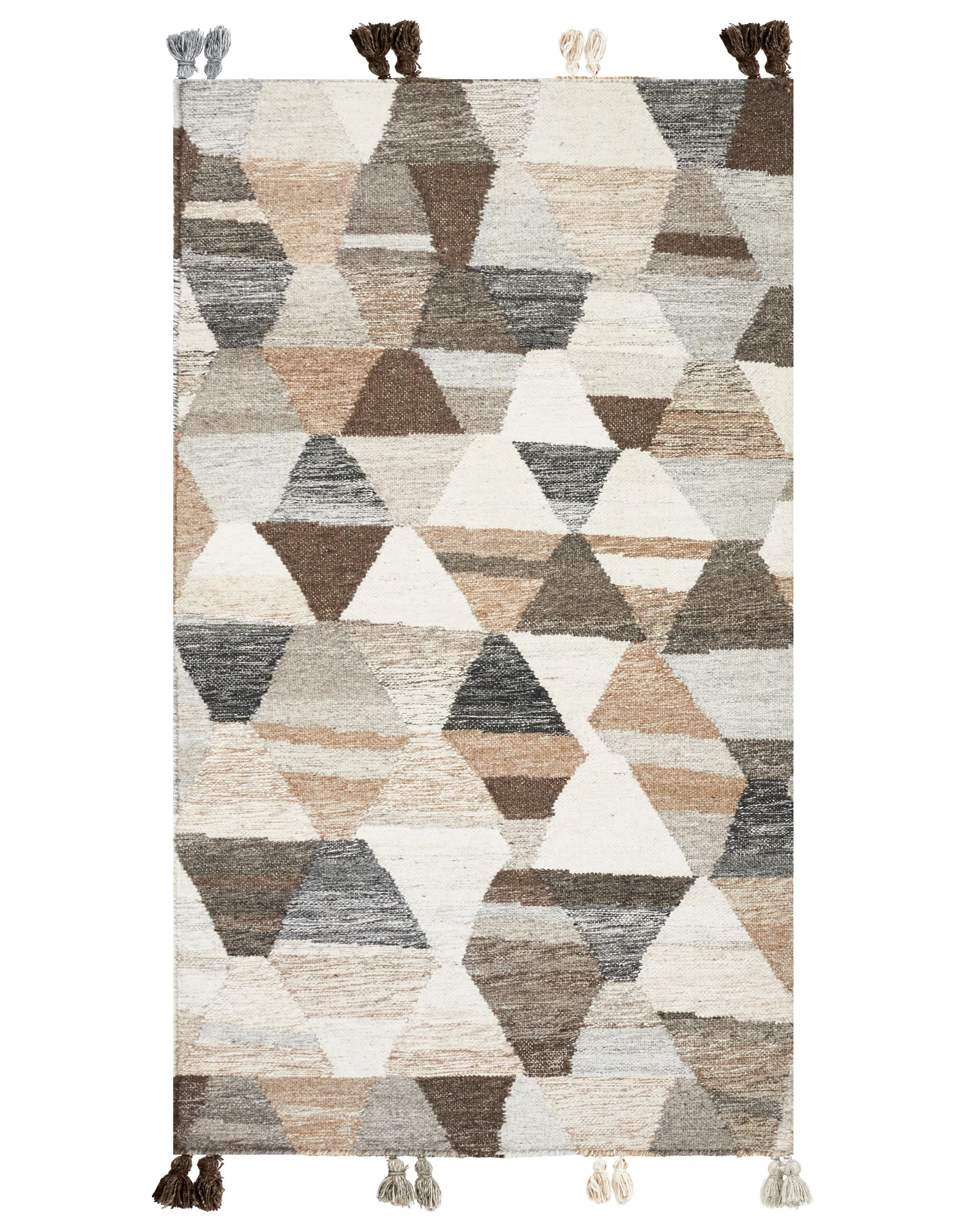 Alfombra ARGAVAND Beige 80 x 150 cm Lana Kilim
