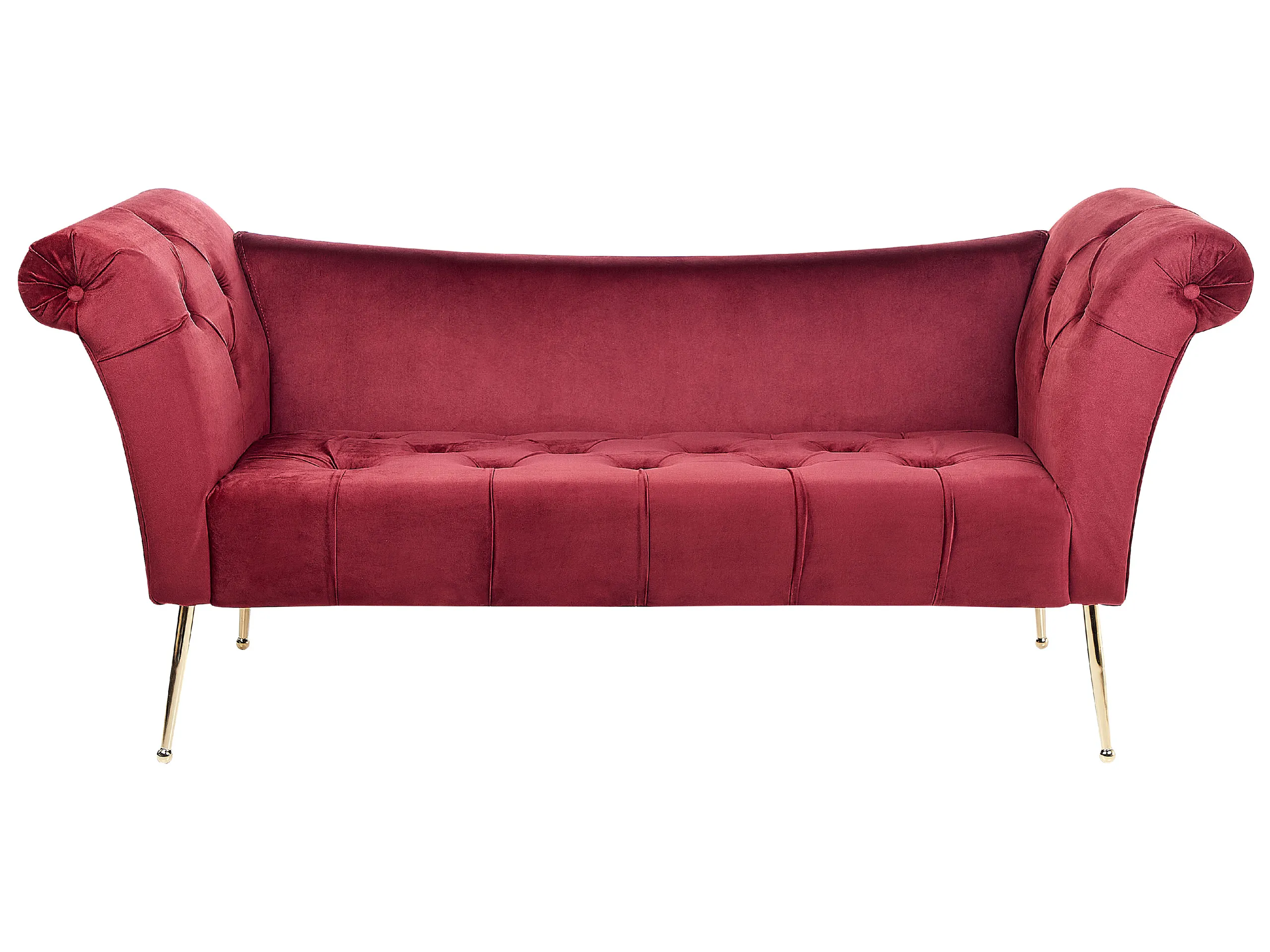 Chaise longue NANTILLY Terciopelo Rojo oscuro