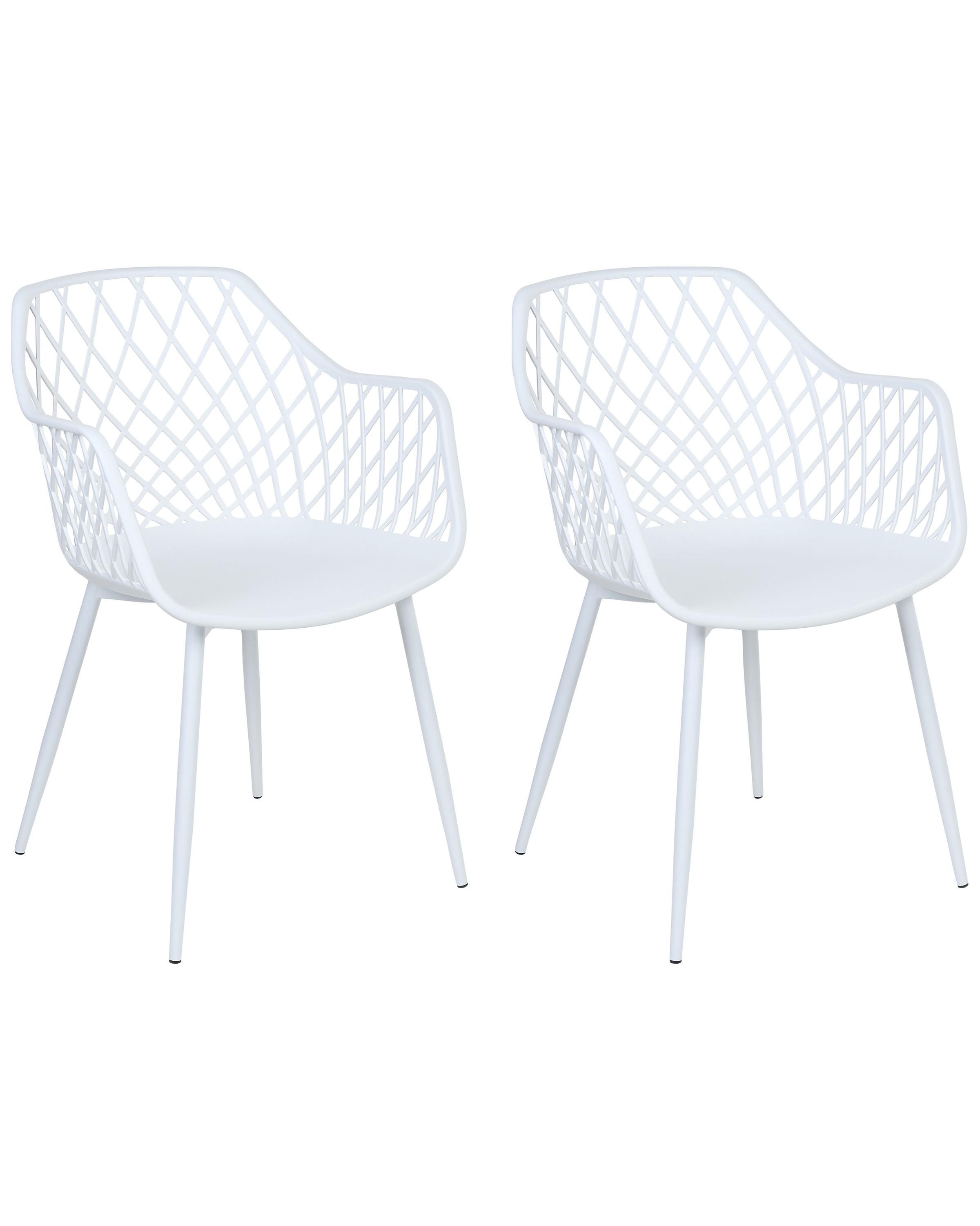 Conjunto de 2 sillas de comedor NASHUA II Blanco
