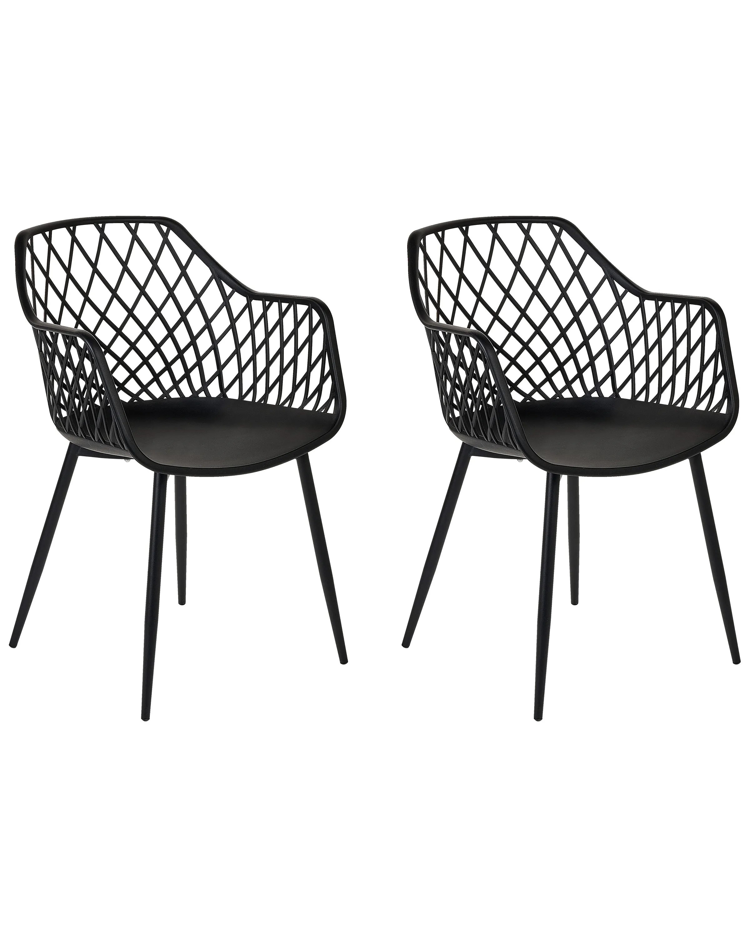 Conjunto de 2 sillas de comedor NASHUA II Negro