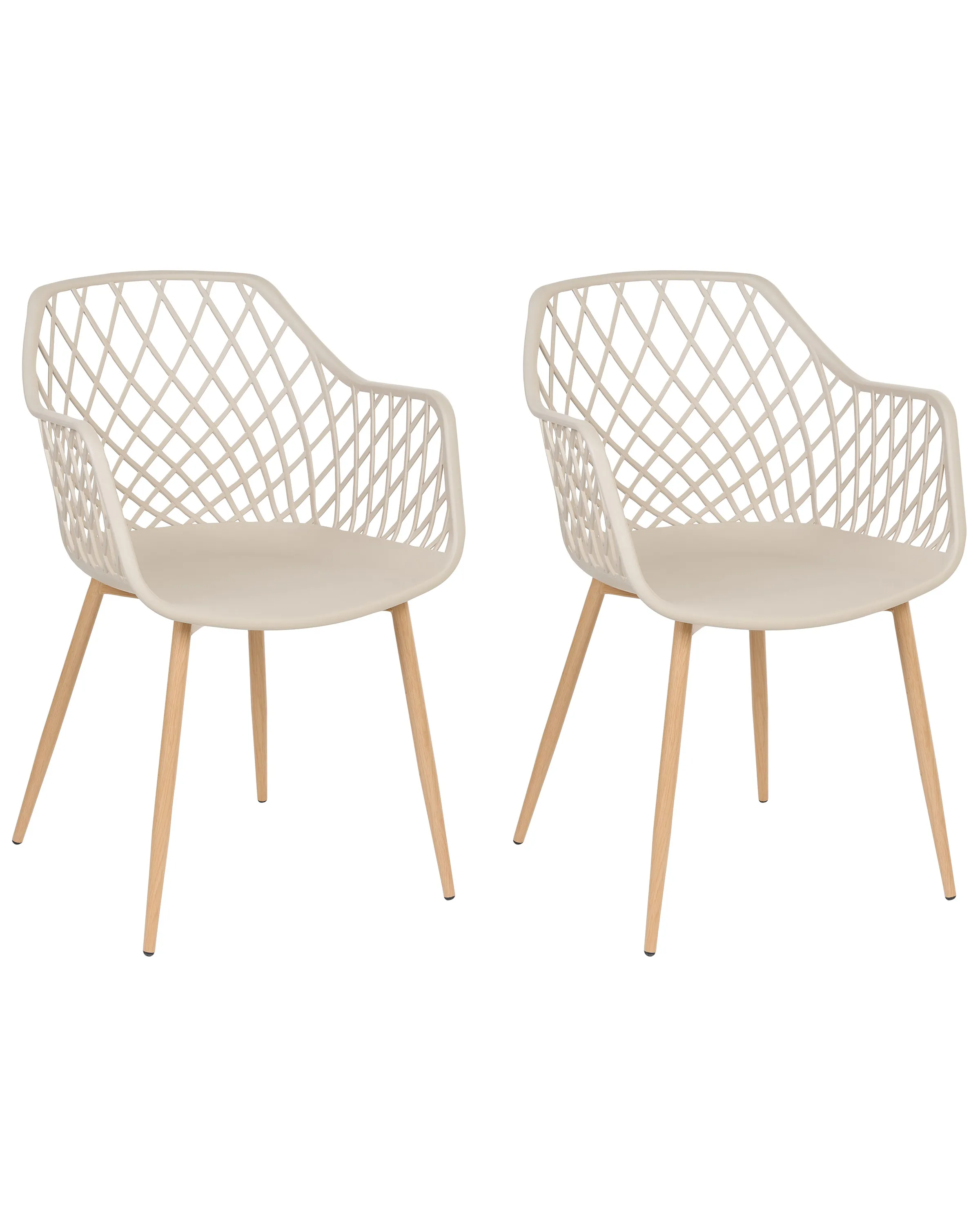 Conjunto de 2 sillas de comedor NASHUA Beige