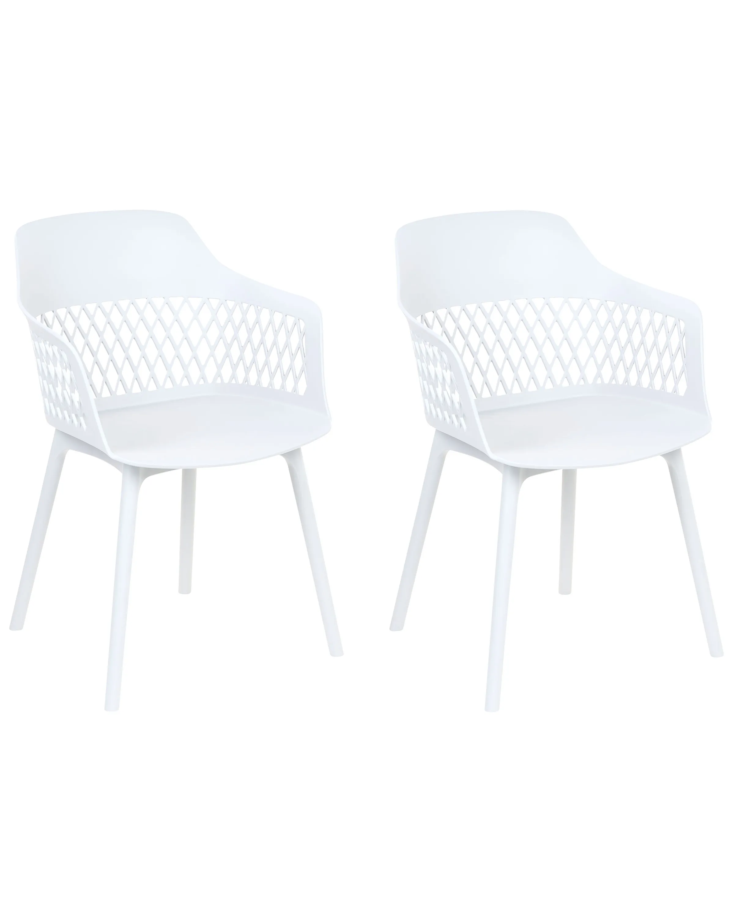 Conjunto de 2 sillas de comedor ALMIRA Blanco