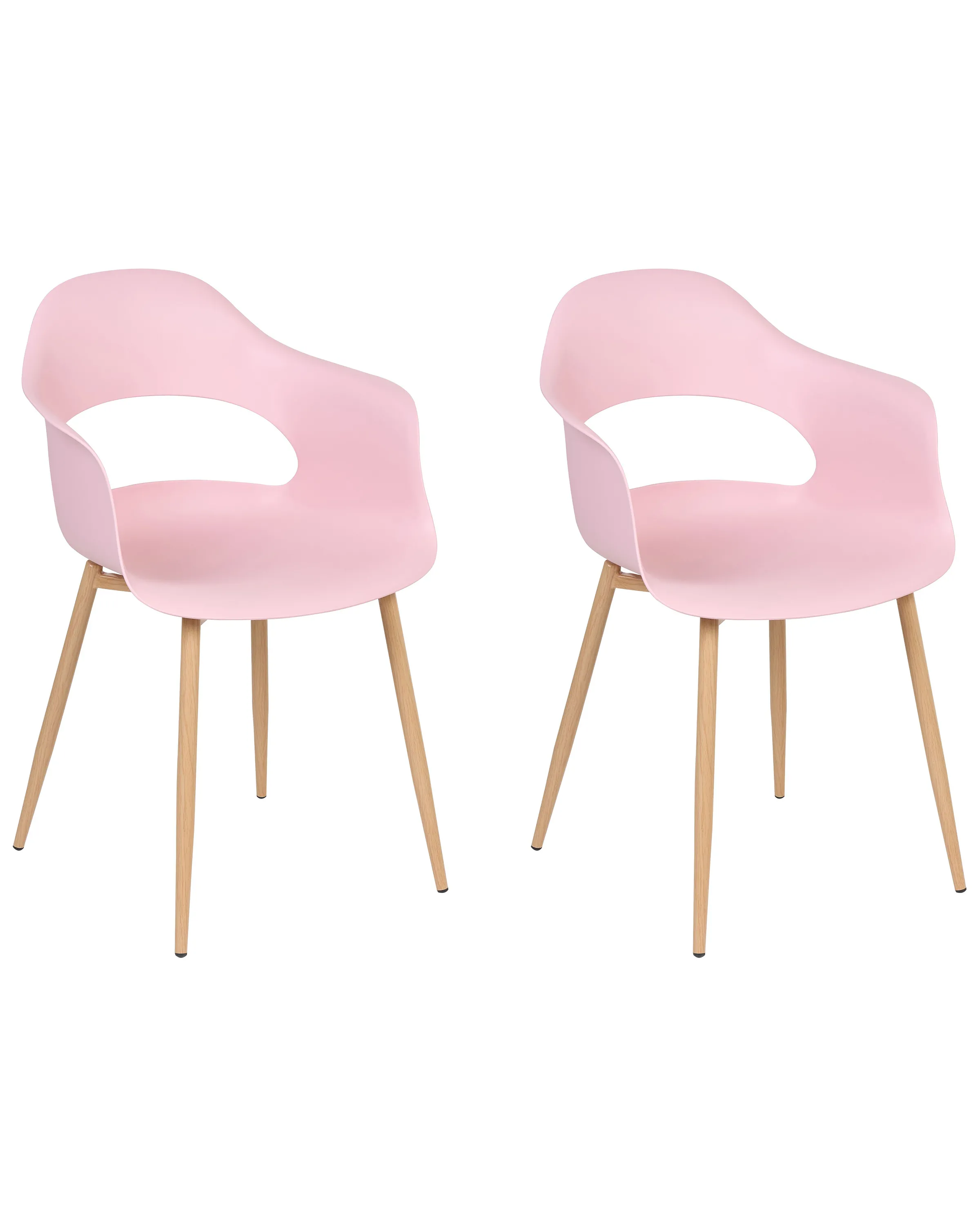 Conjunto de 2 sillas de comedor UTICA Rosa
