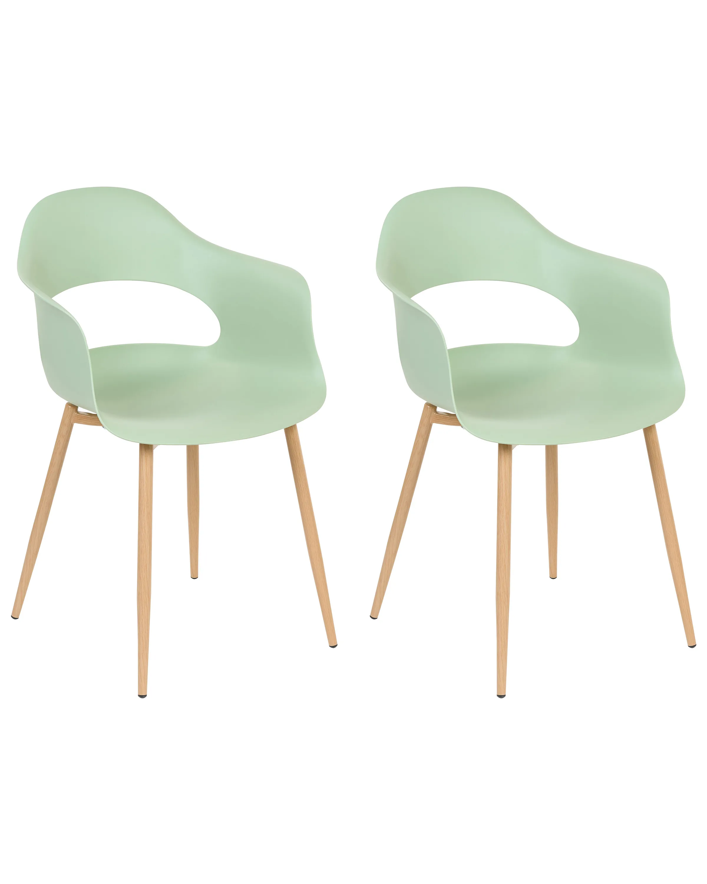 Conjunto de 2 sillas de comedor UTICA Verde claro
