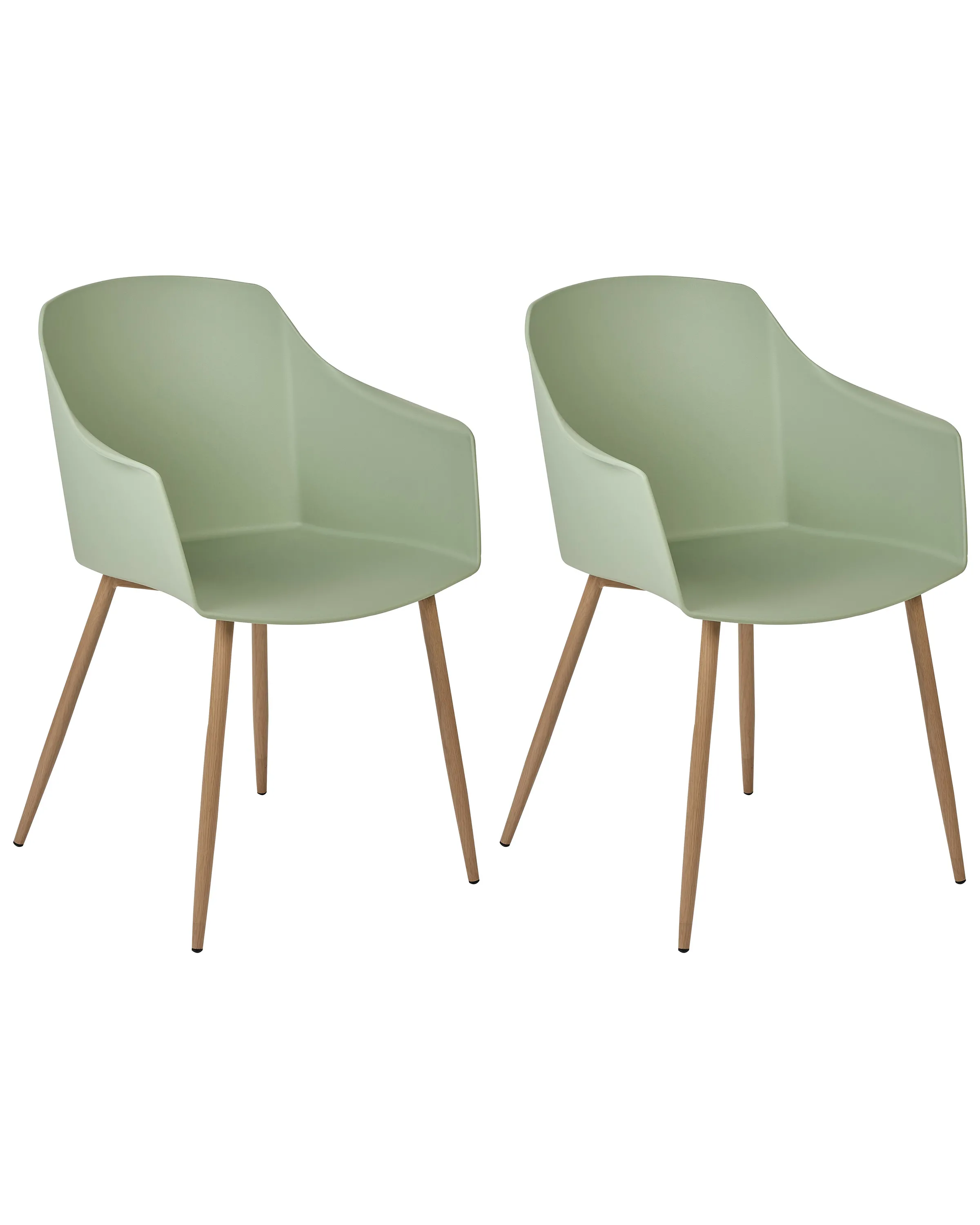 Conjunto de 2 sillas de comedor FONDA II Verde claro