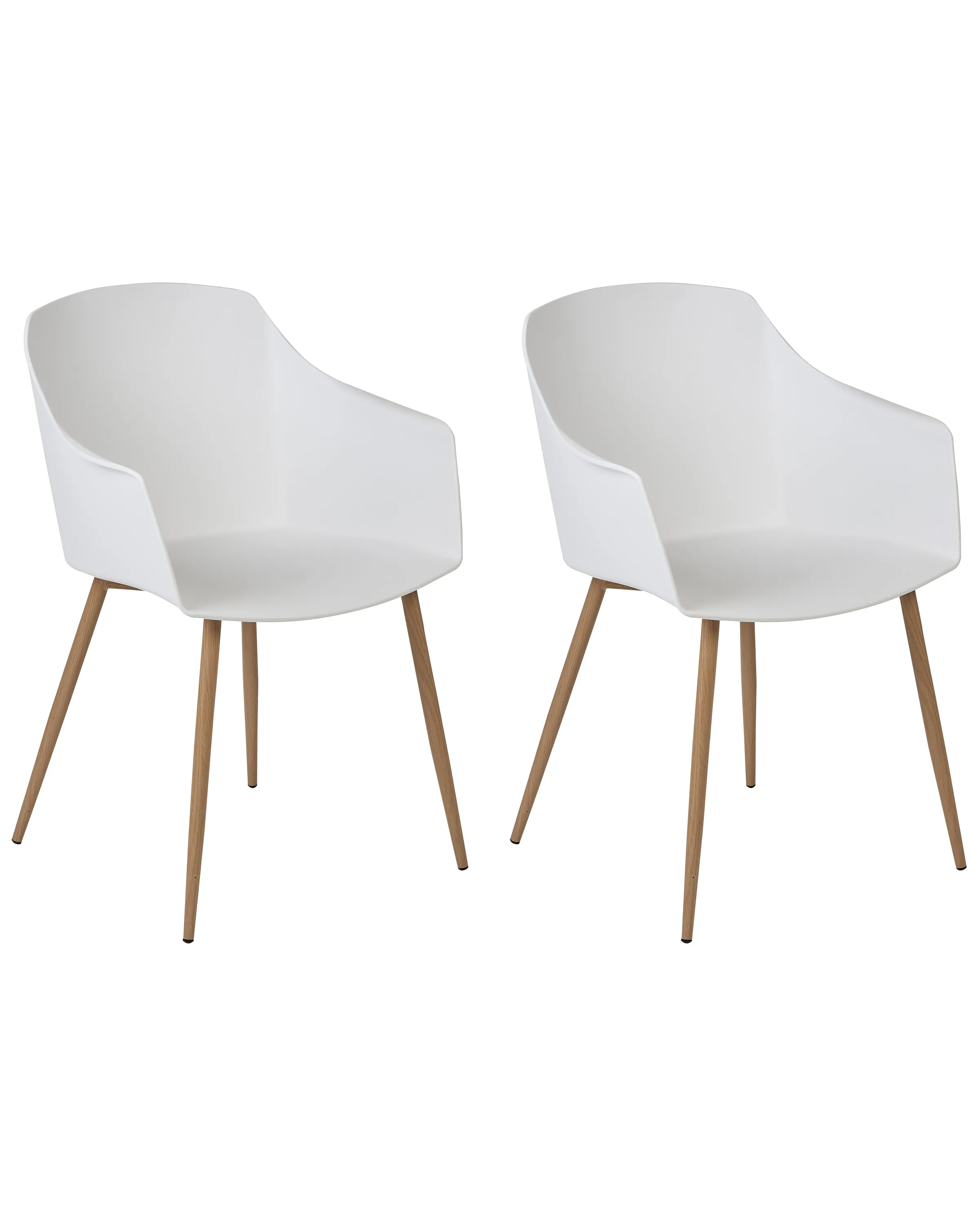 Conjunto de 2 sillas de comedor FONDA II Blanco