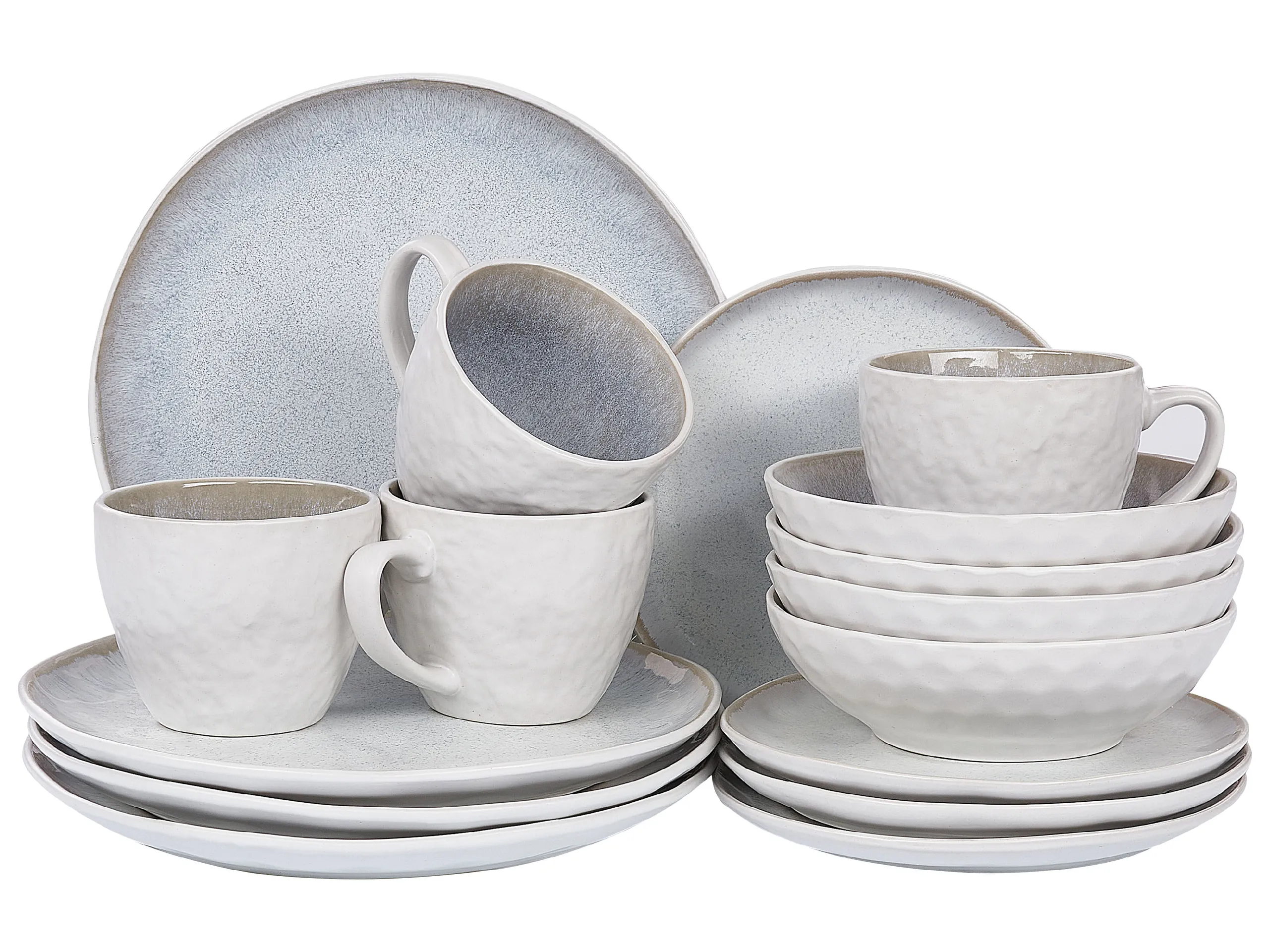 Vajilla de 16 piezas SESAME Gres Gris claro