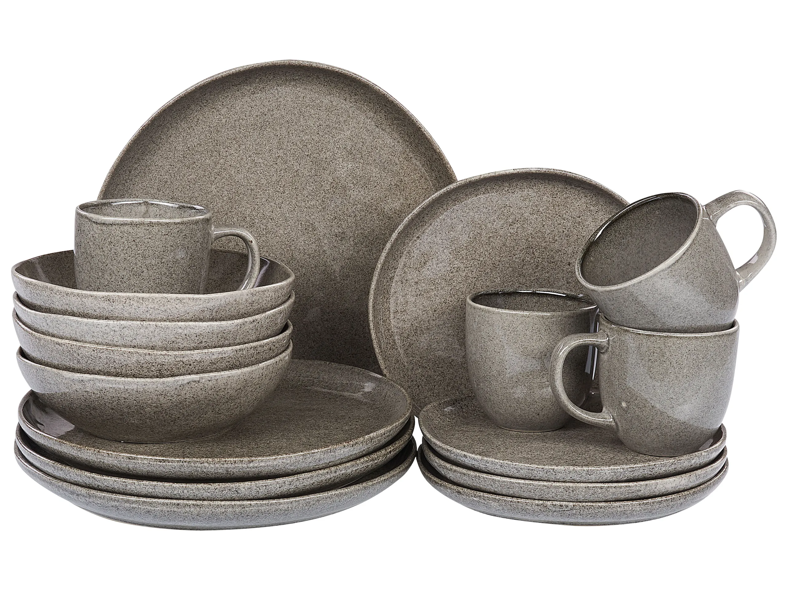 Vajilla de 16 piezas COSTMARY Gres Gris
