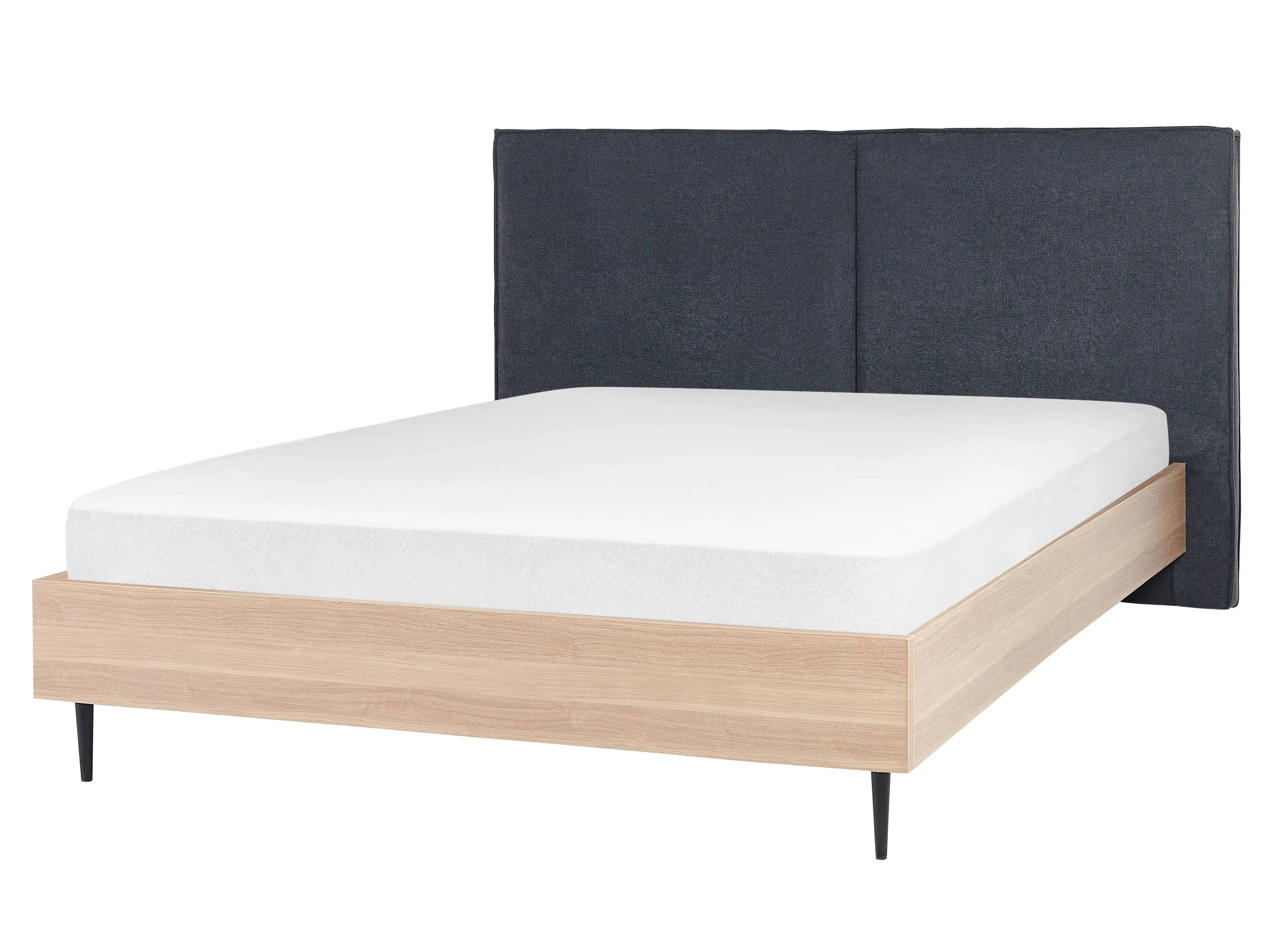 Cama Tela IZERNORE 160 x 200 cm Gris oscuro