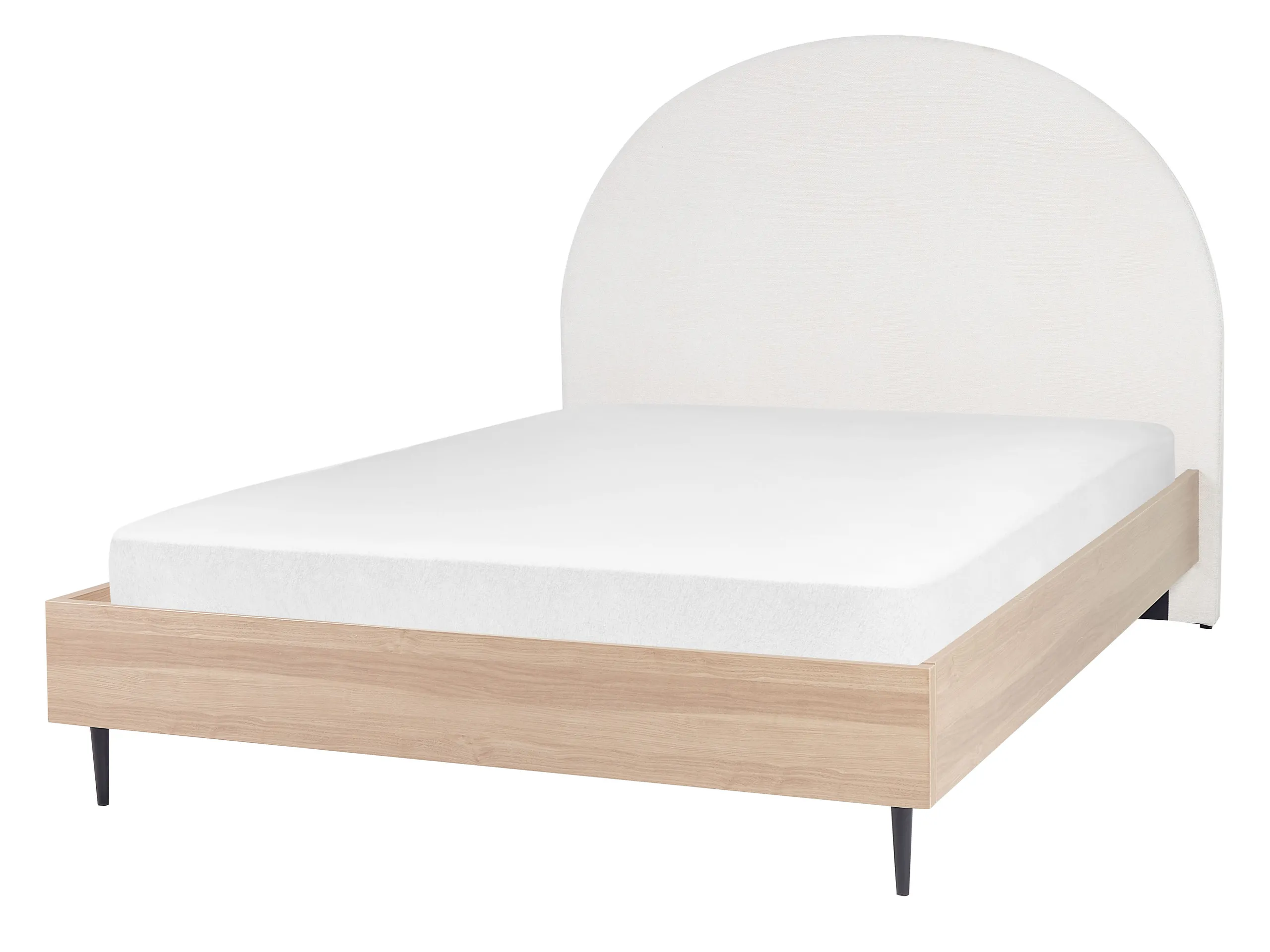 Cama Tela MILLAY 140 x 200 cm Blanco crema