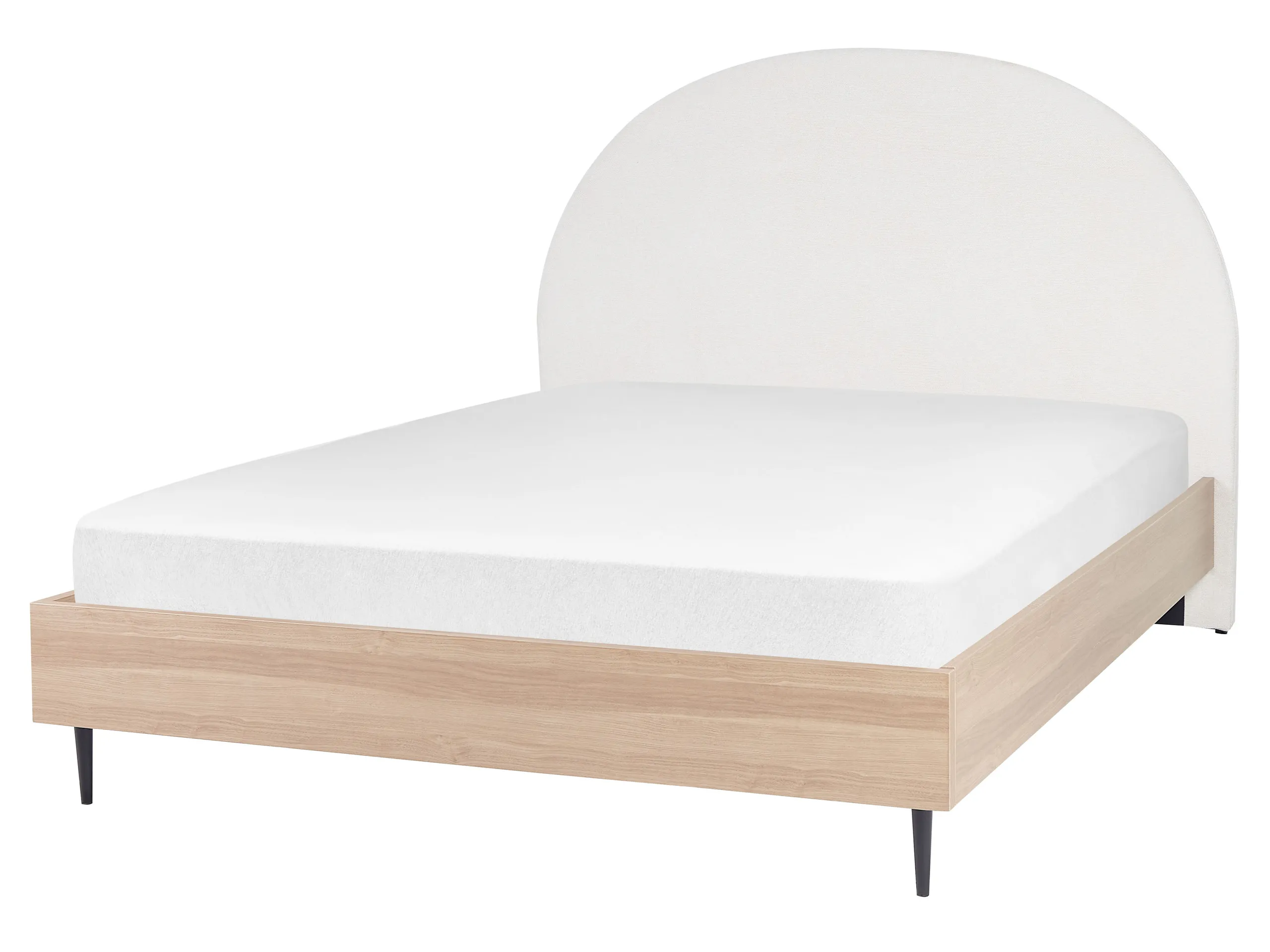 Cama Tela MILLAY 160 x 200 cm Blanco crema