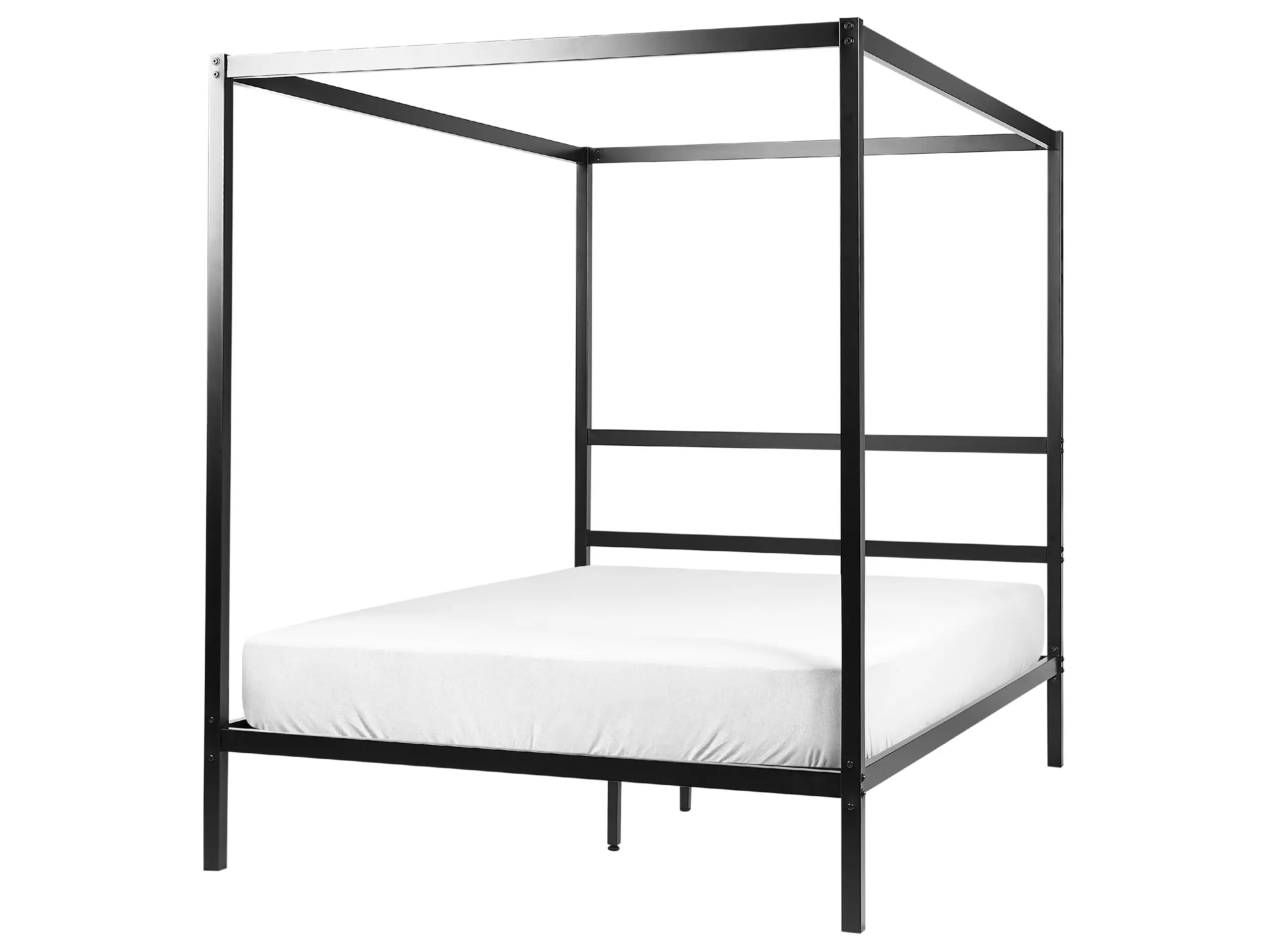 Cama con dosel Metal LESTARDS 140 x 200 cm Negro