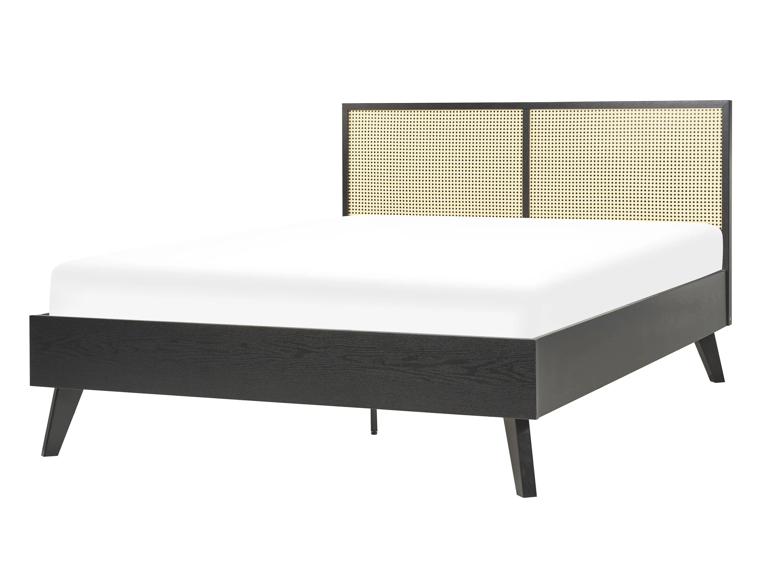 Cama Ratán MONPAZIER 140 x 200 cm Negro