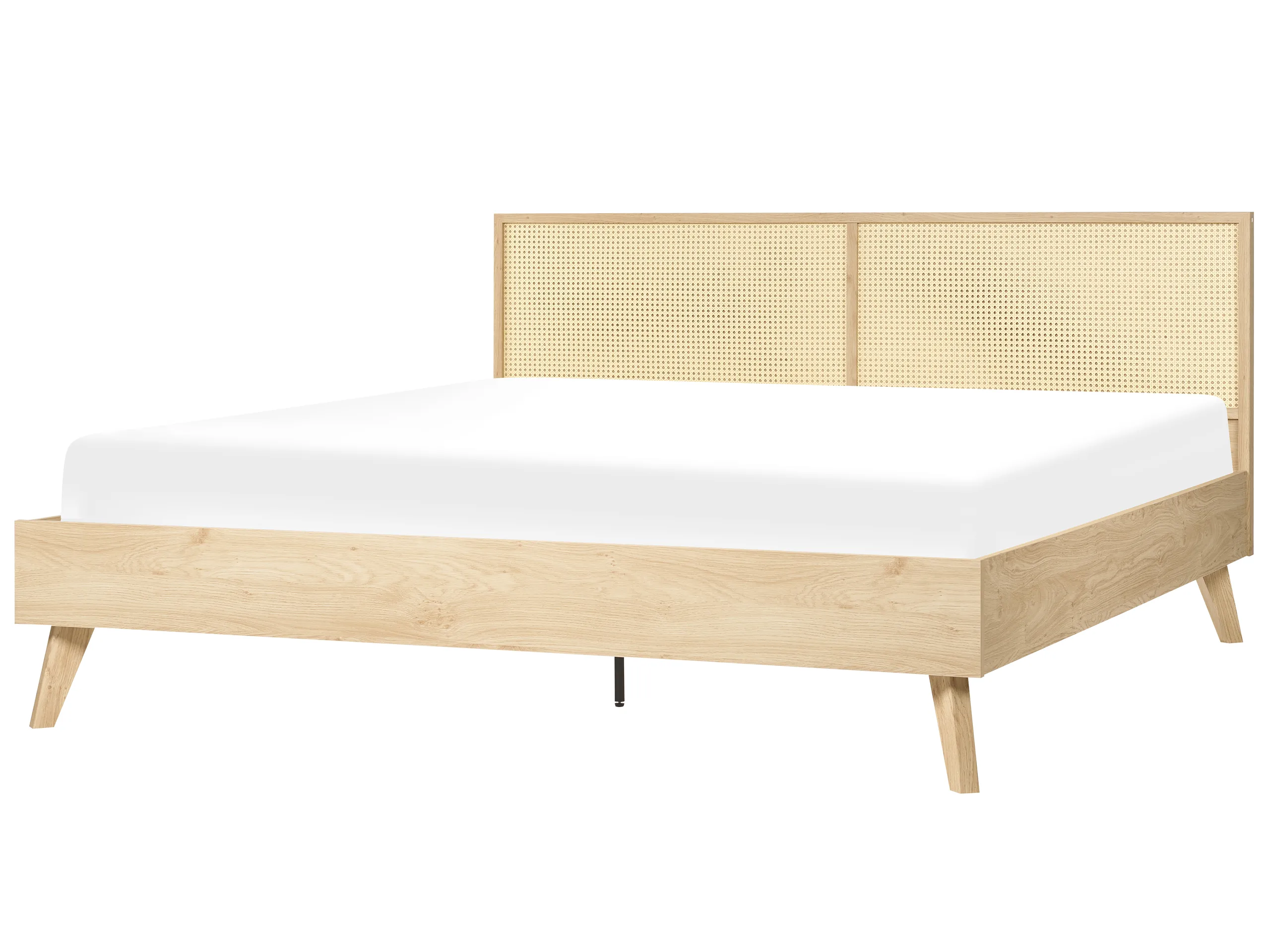 Cama Ratán MONPAZIER 180 x 200 cm Marrón claro