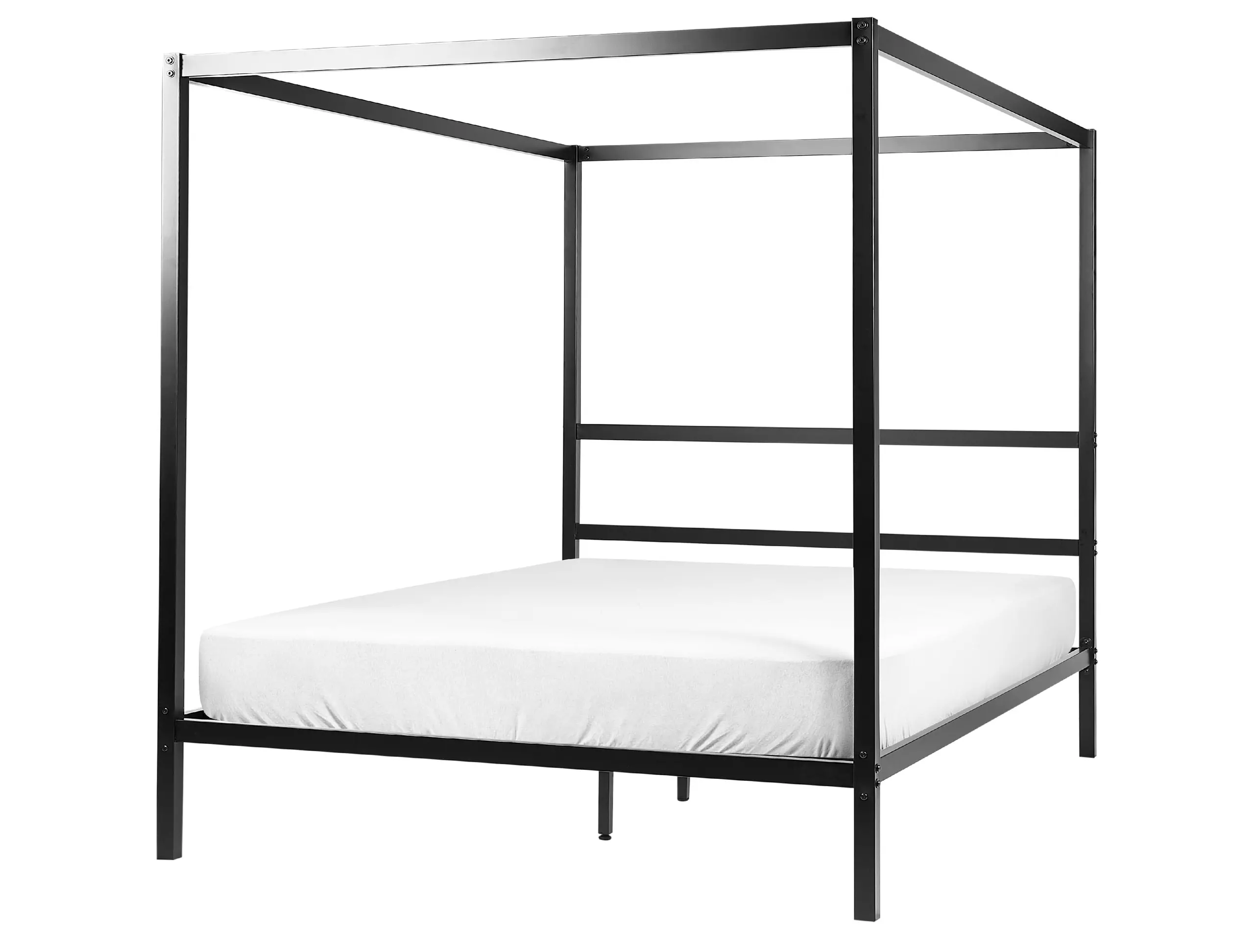 Cama con dosel Metal LESTARDS 160 x 200 cm Negro