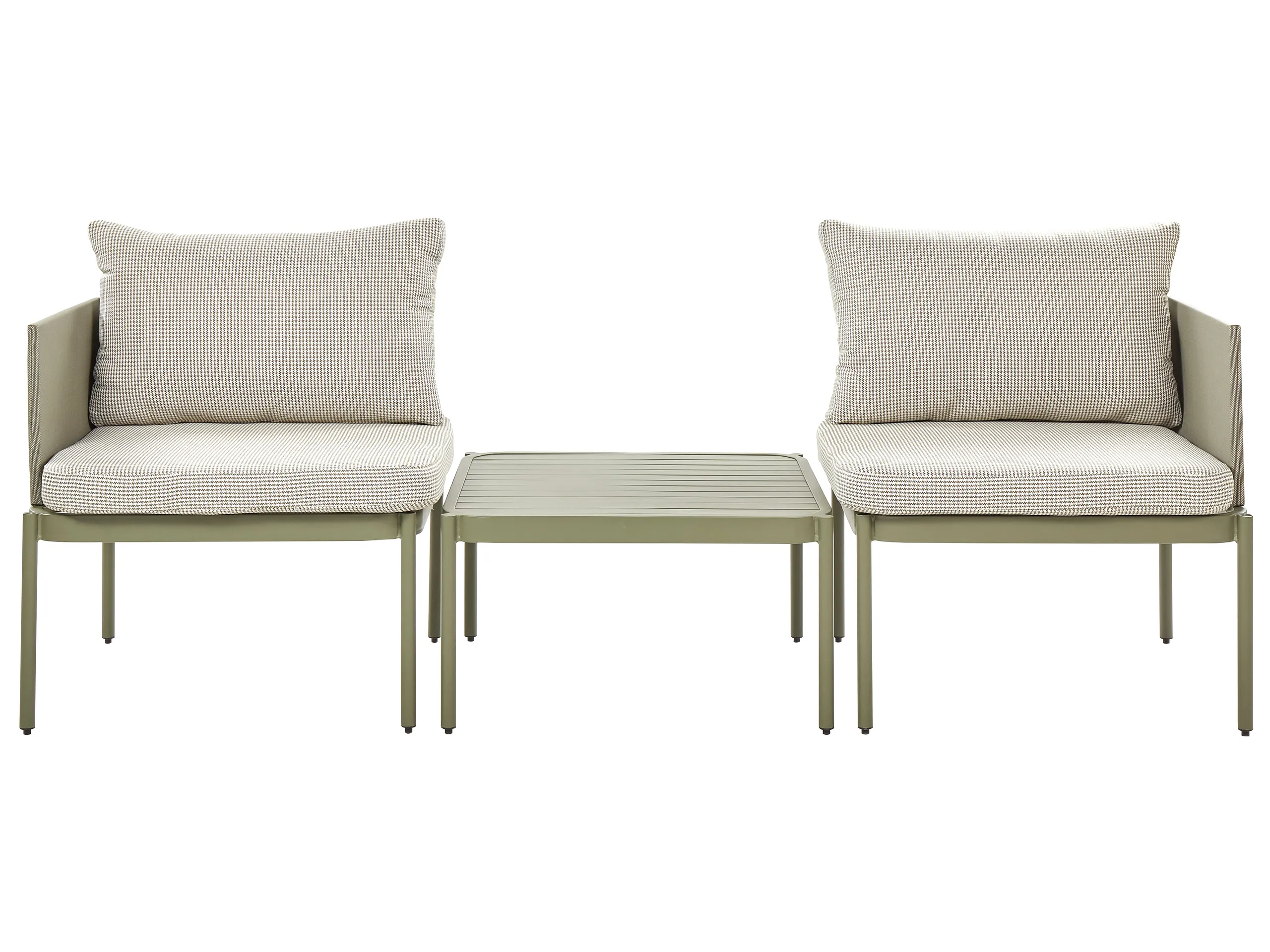 Garden Lounge Set with Table 2 Seater TERRACINA Metal Olive Green