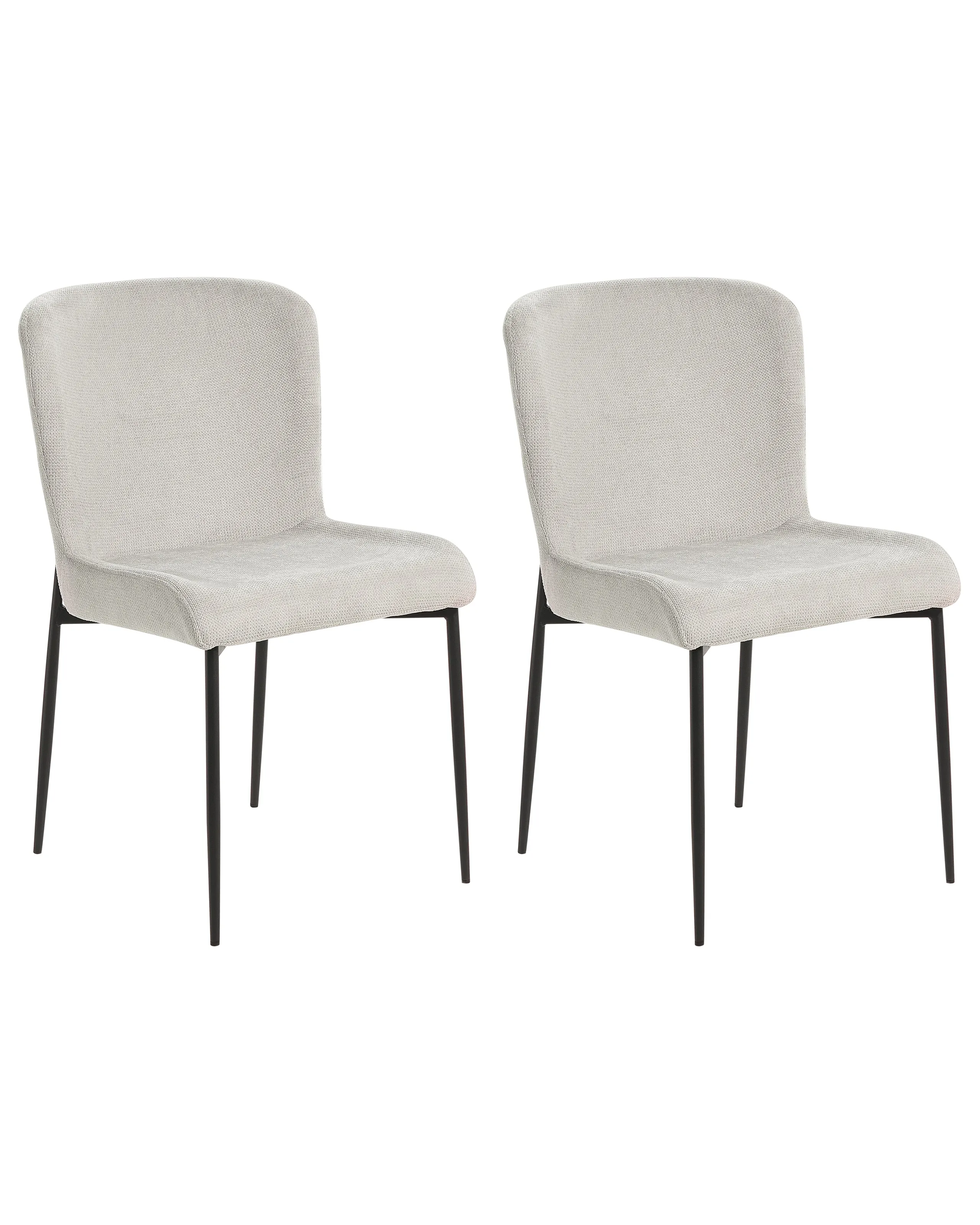 Conjunto de 2 sillas de comedor ADA Tela Gris claro