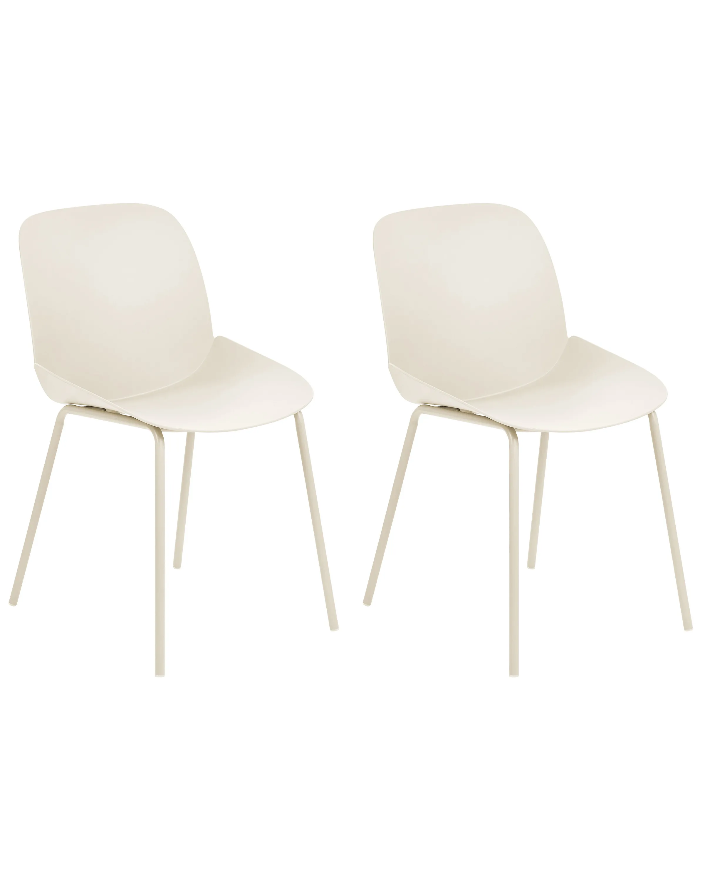 Conjunto de 2 sillas de comedor MILACA Beige