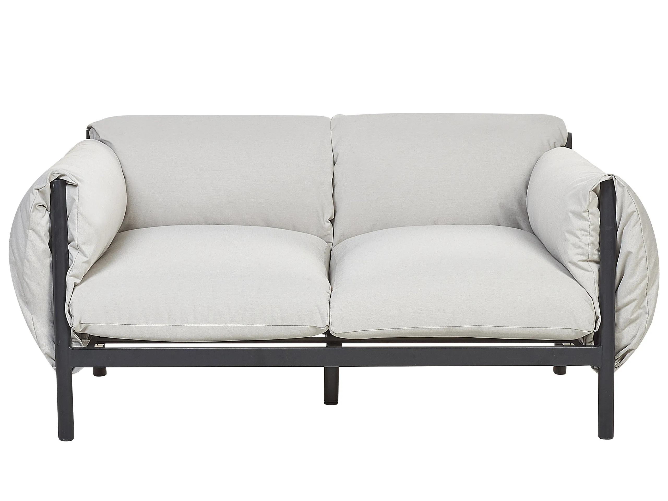 Garden Sofa 2 Seater ESPERIA Metal Grey
