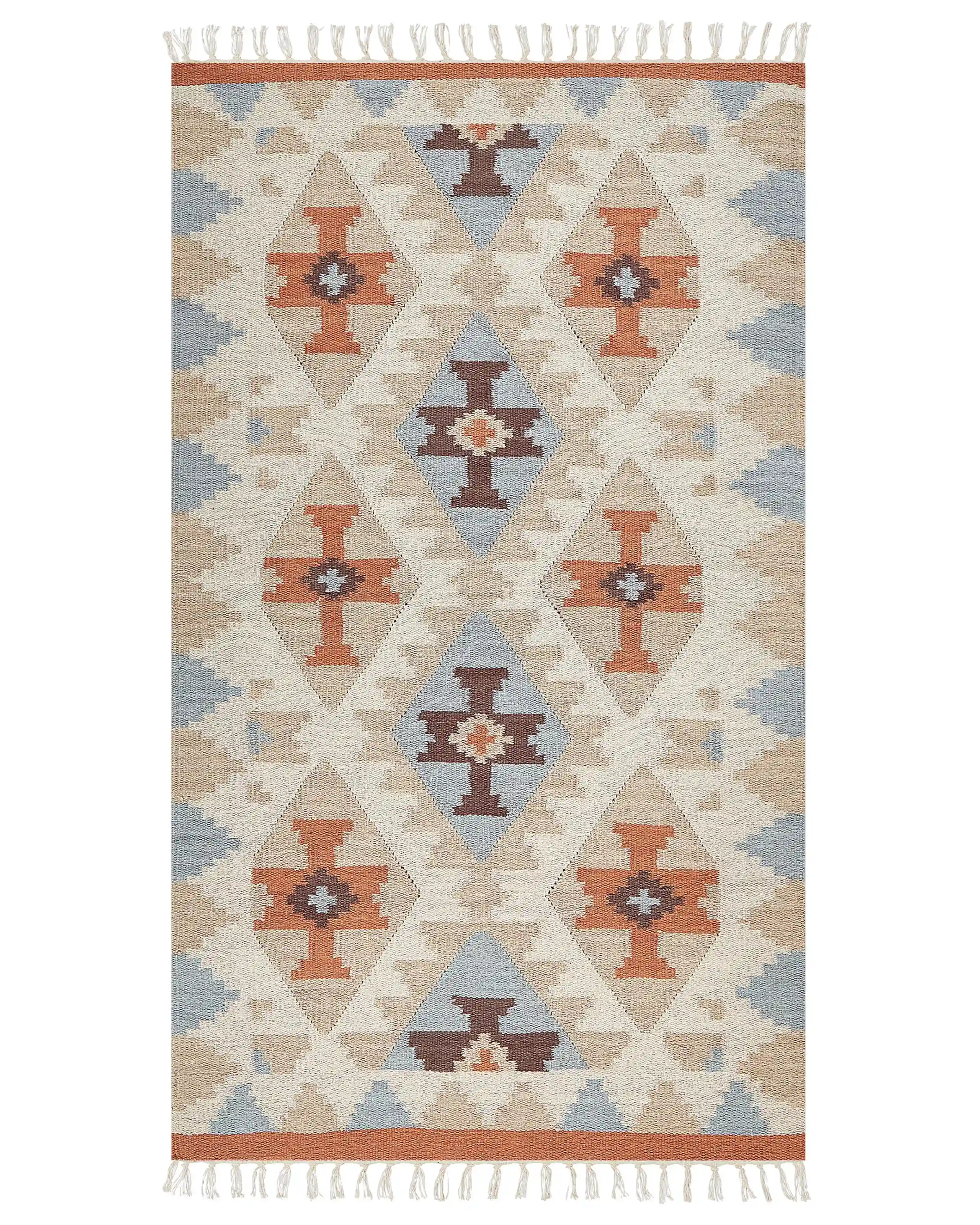 Alfombra DILIJAN Multicolor 80 x 150 cm Algodón Kilim
