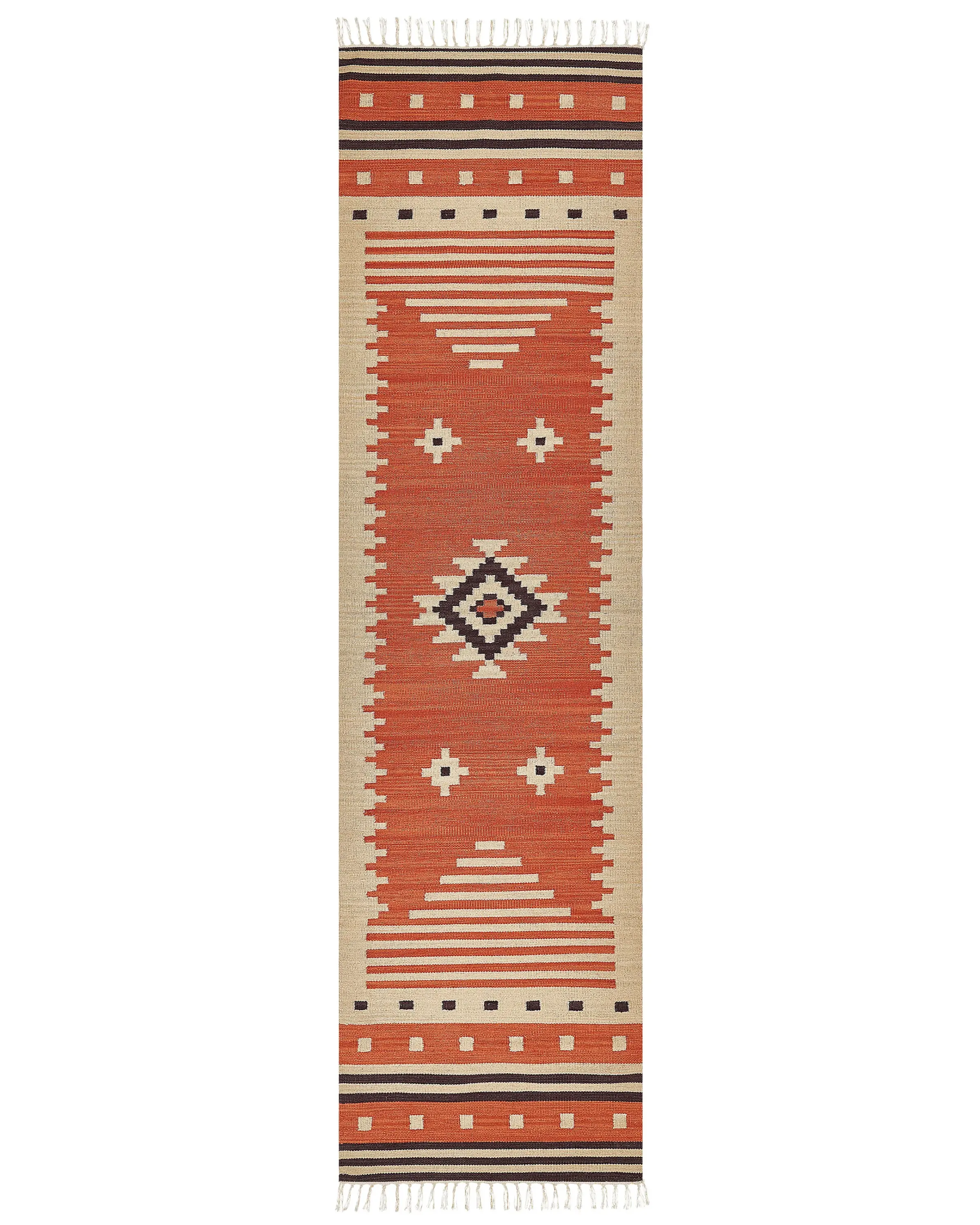 Alfombra GAVAR Naranja 80 x 300 cm Algodón Kilim