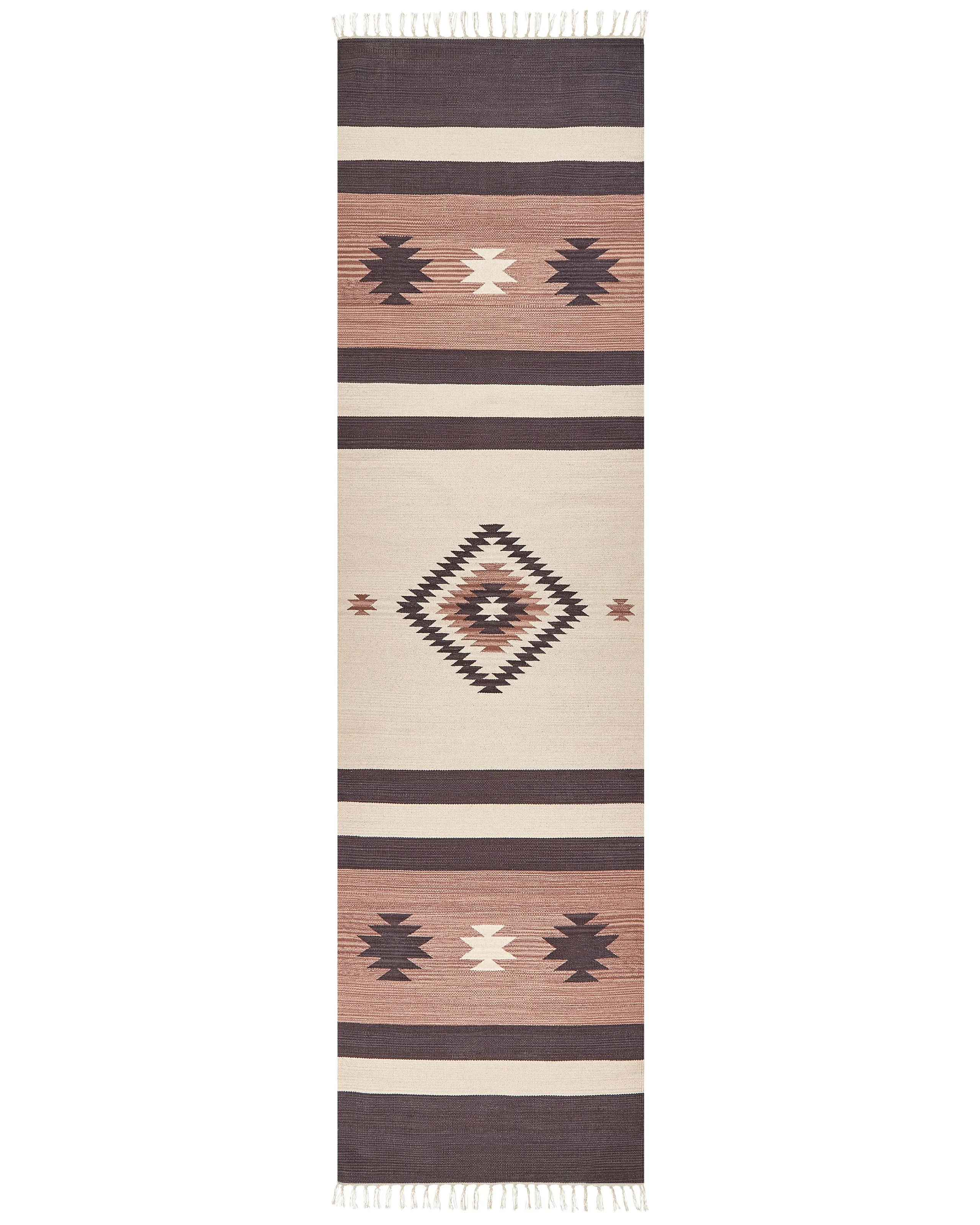 Alfombra ARAGATS Beige 80 x 300 cm Algodón Kilim
