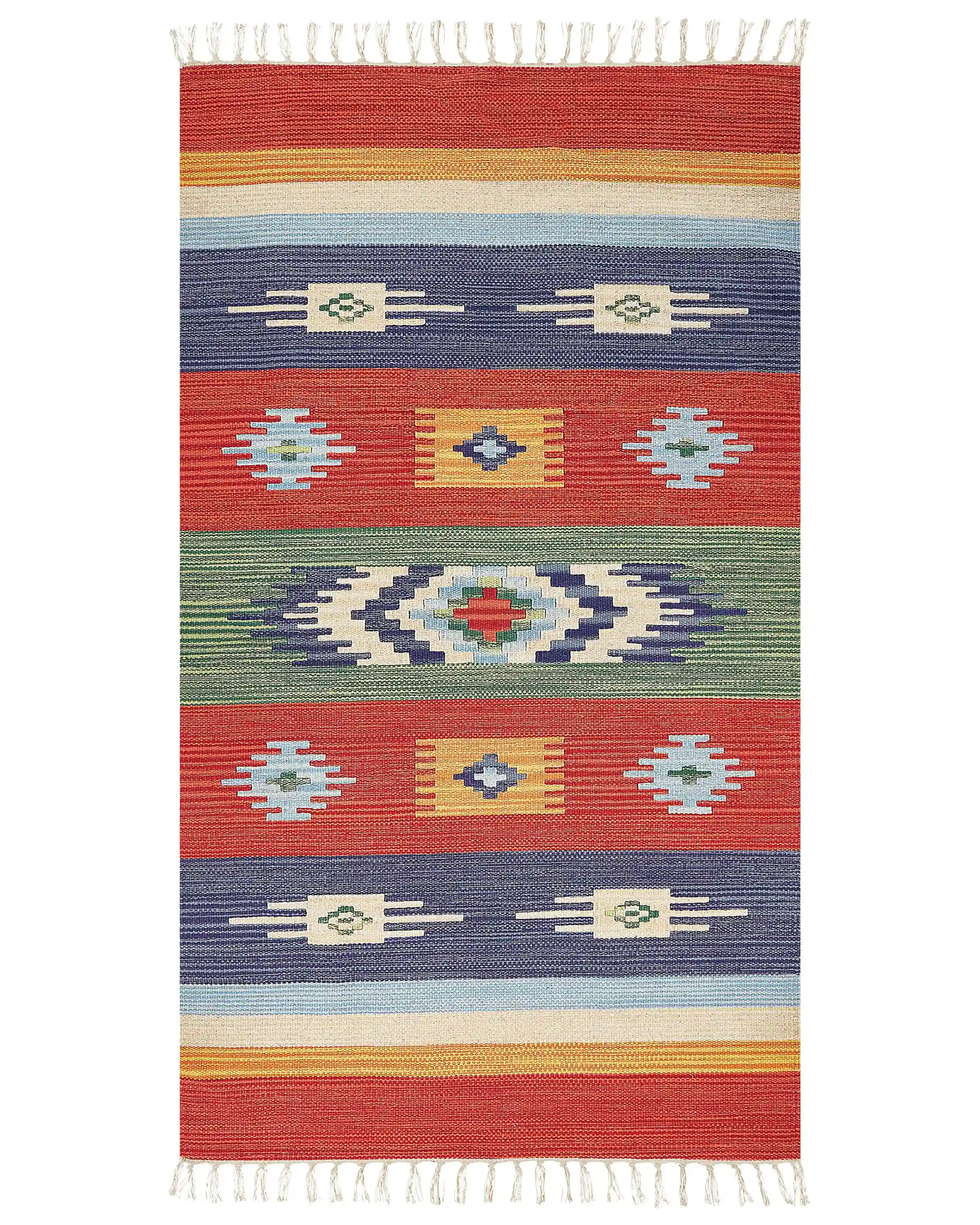 Alfombra KAMARIS Multicolor 80 x 150 cm Algodón Kilim