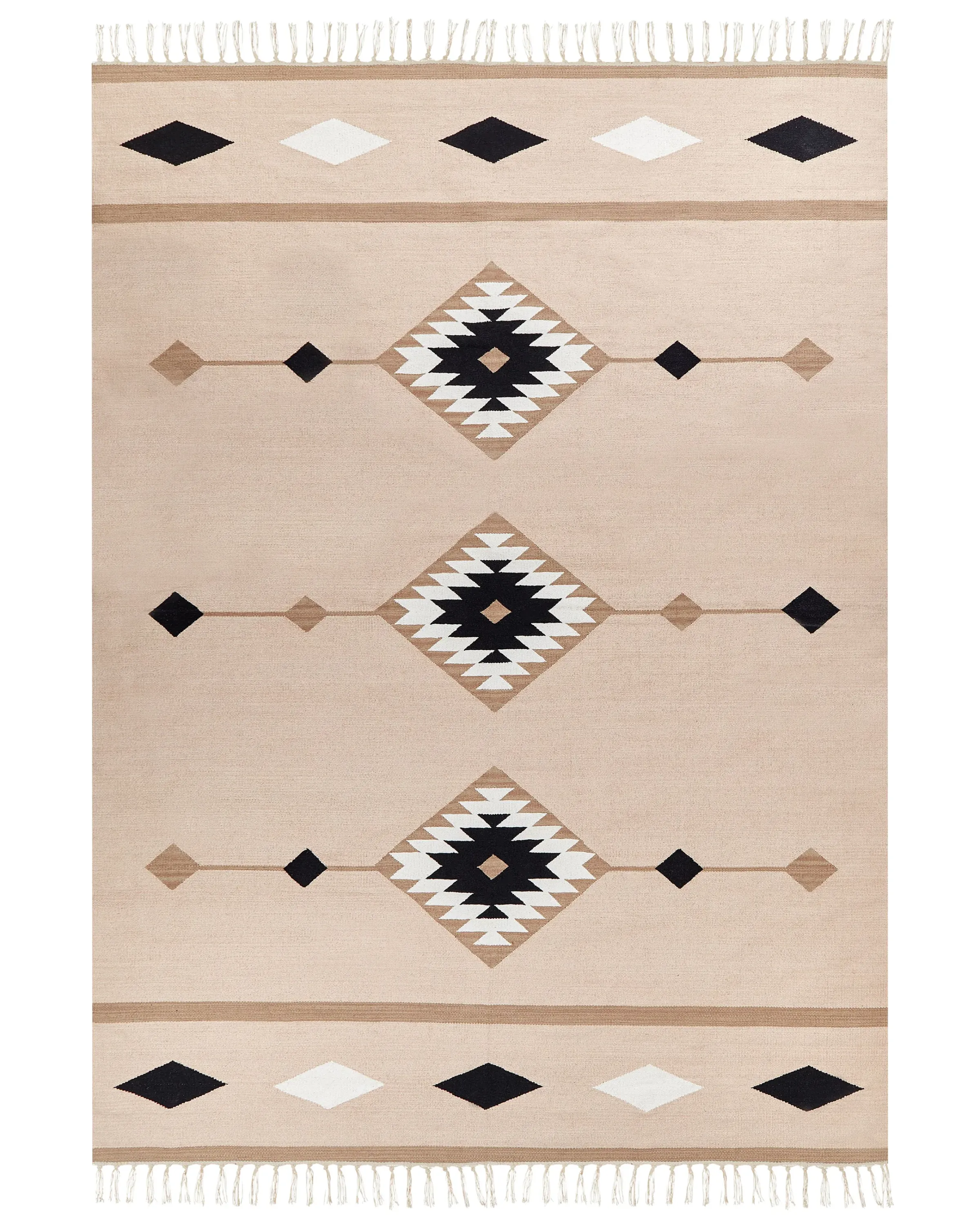 Alfombra BERDIK Multicolor 200 x 300 cm Algodón Kilim