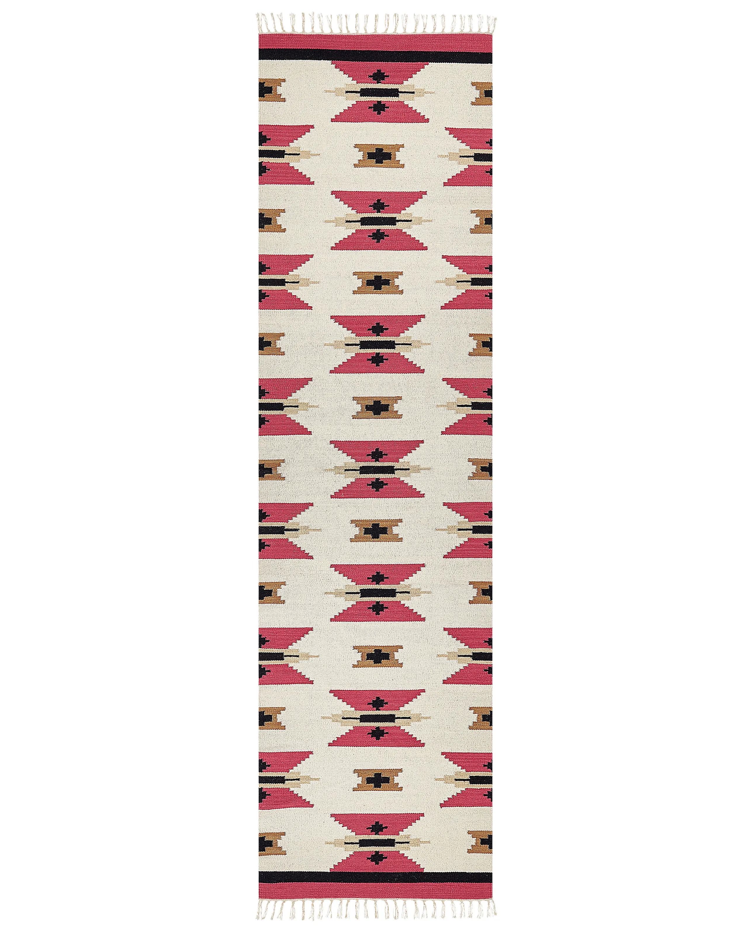 Alfombra GARNI Multicolor 80 x 300 cm Algodón Kilim