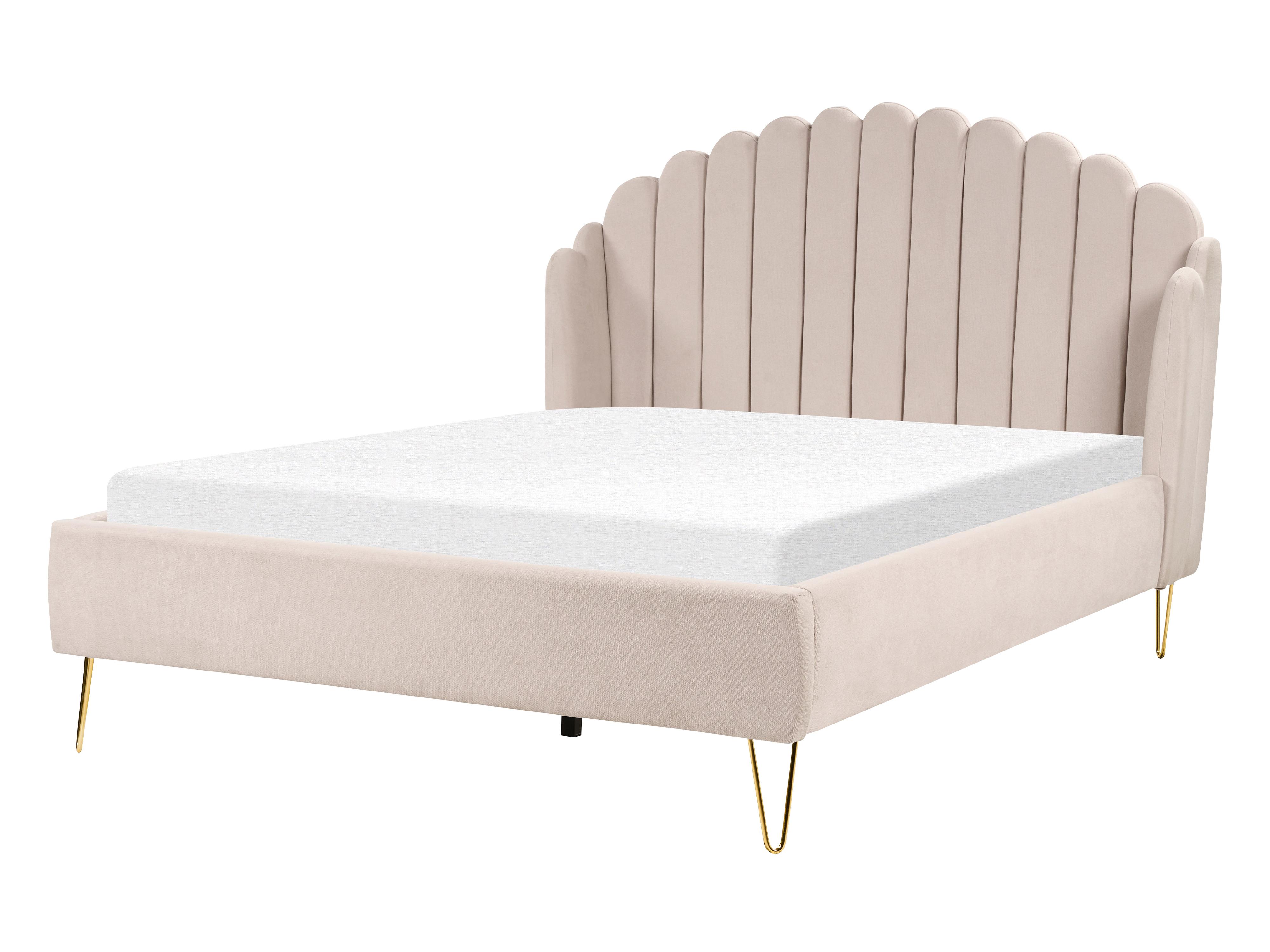 Cama Tela AMBILLOU 140 x 200 cm Beige claro