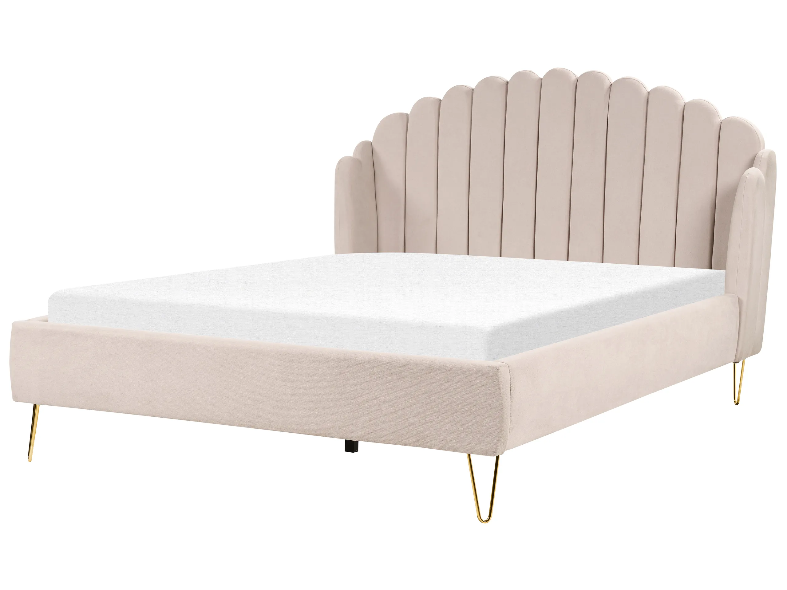 Cama Tela AMBILLOU 180 x 200 cm Beige claro