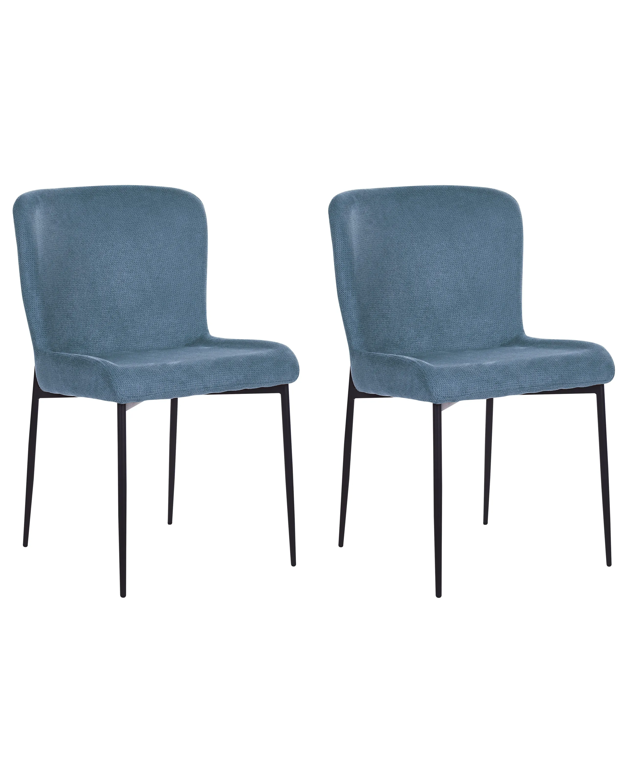 Conjunto de 2 sillas de comedor ADA Tela Azul